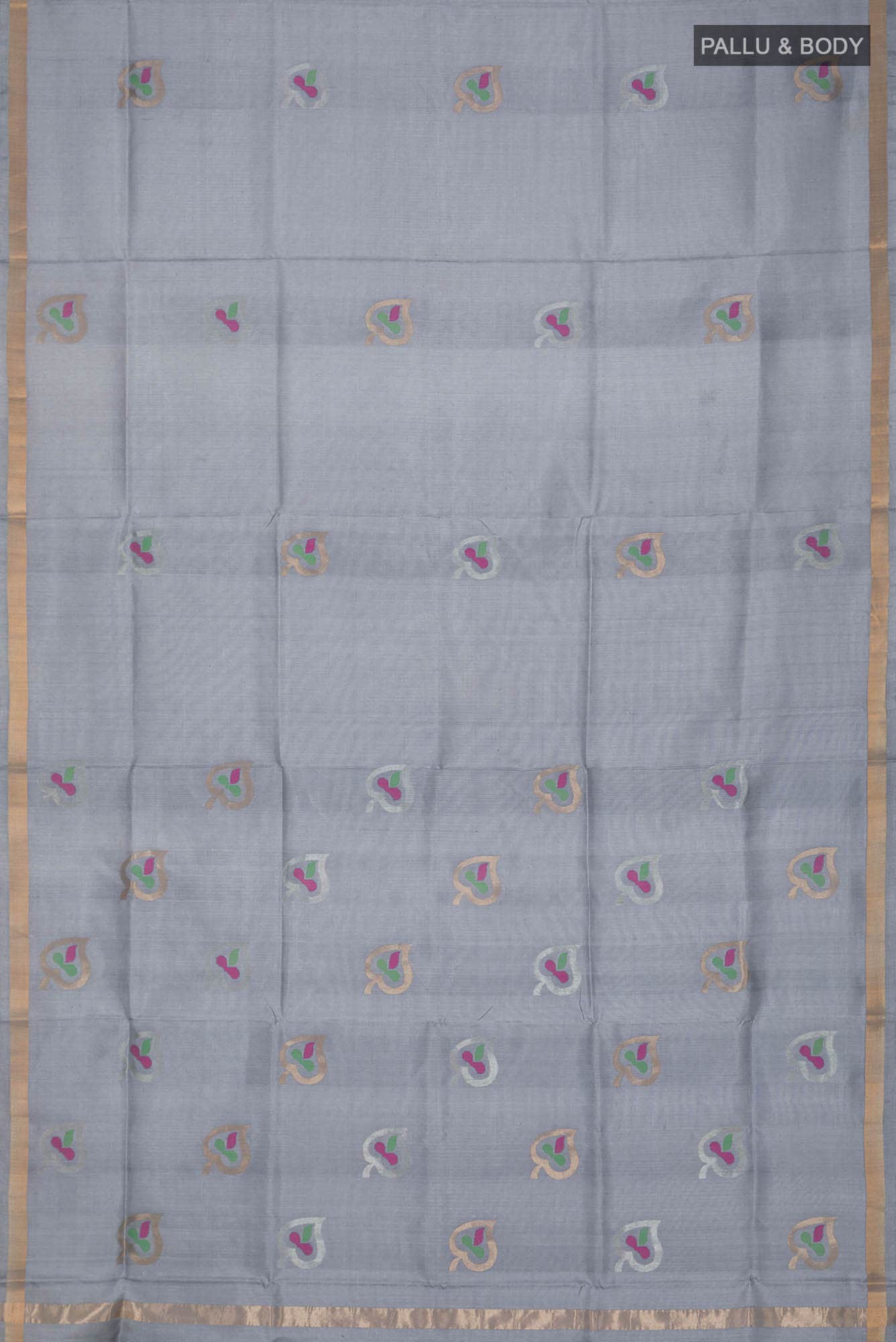 Grey Uppada Silk Saree