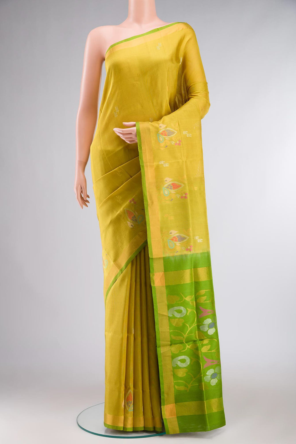 Yellow Uppada Silk Saree