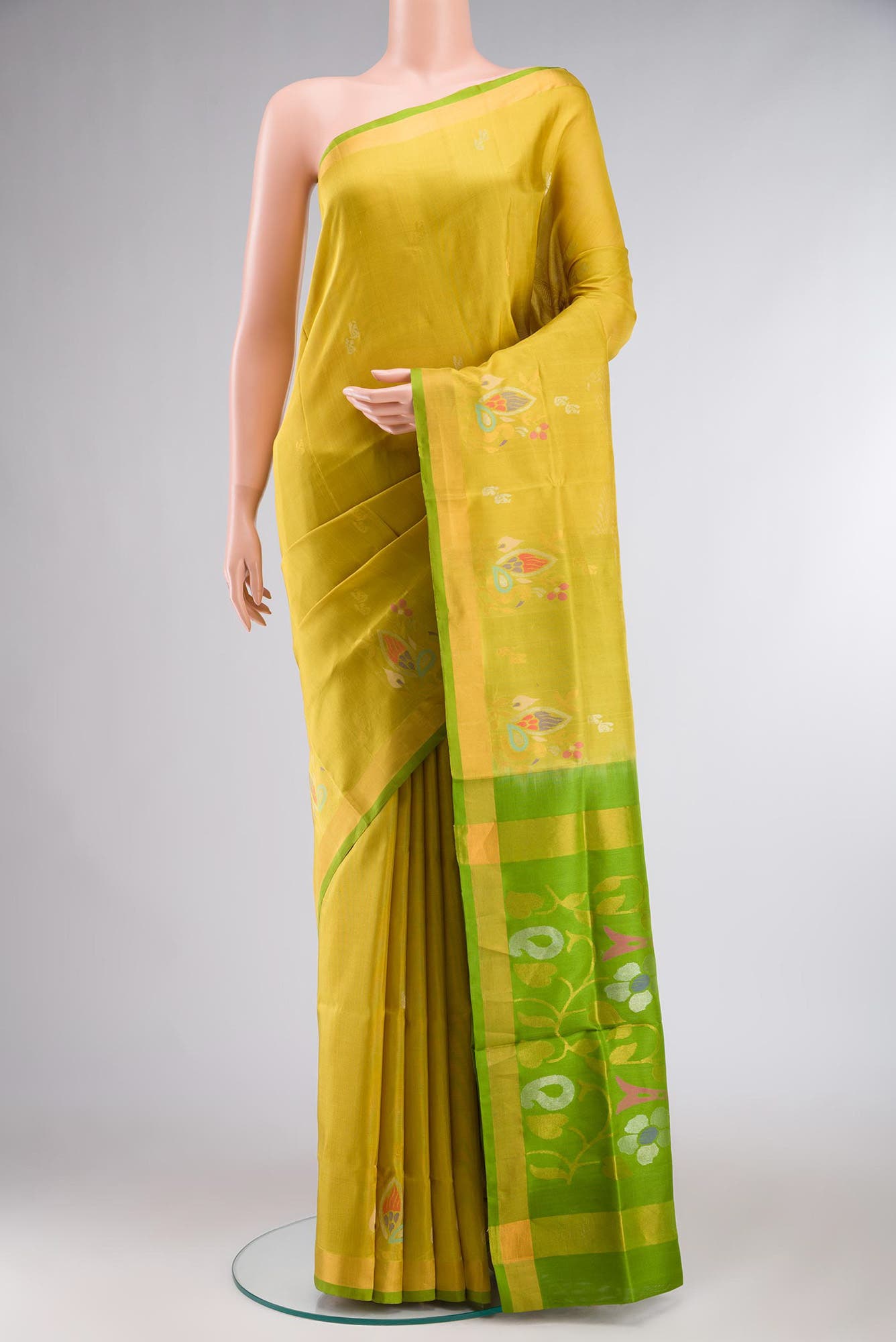 Yellow Uppada Silk Saree