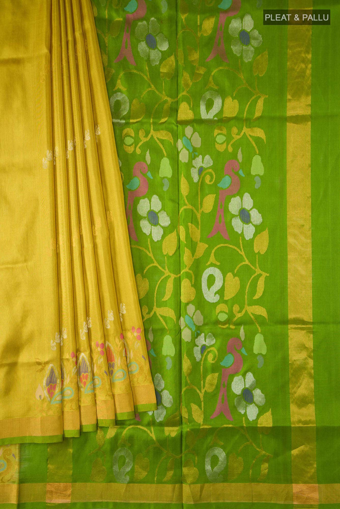 Yellow Uppada Silk Saree