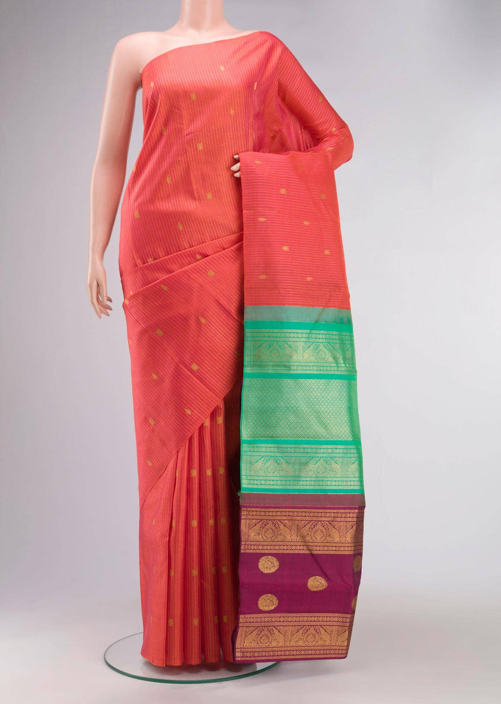 Pink Kanchipuram Silk Saree