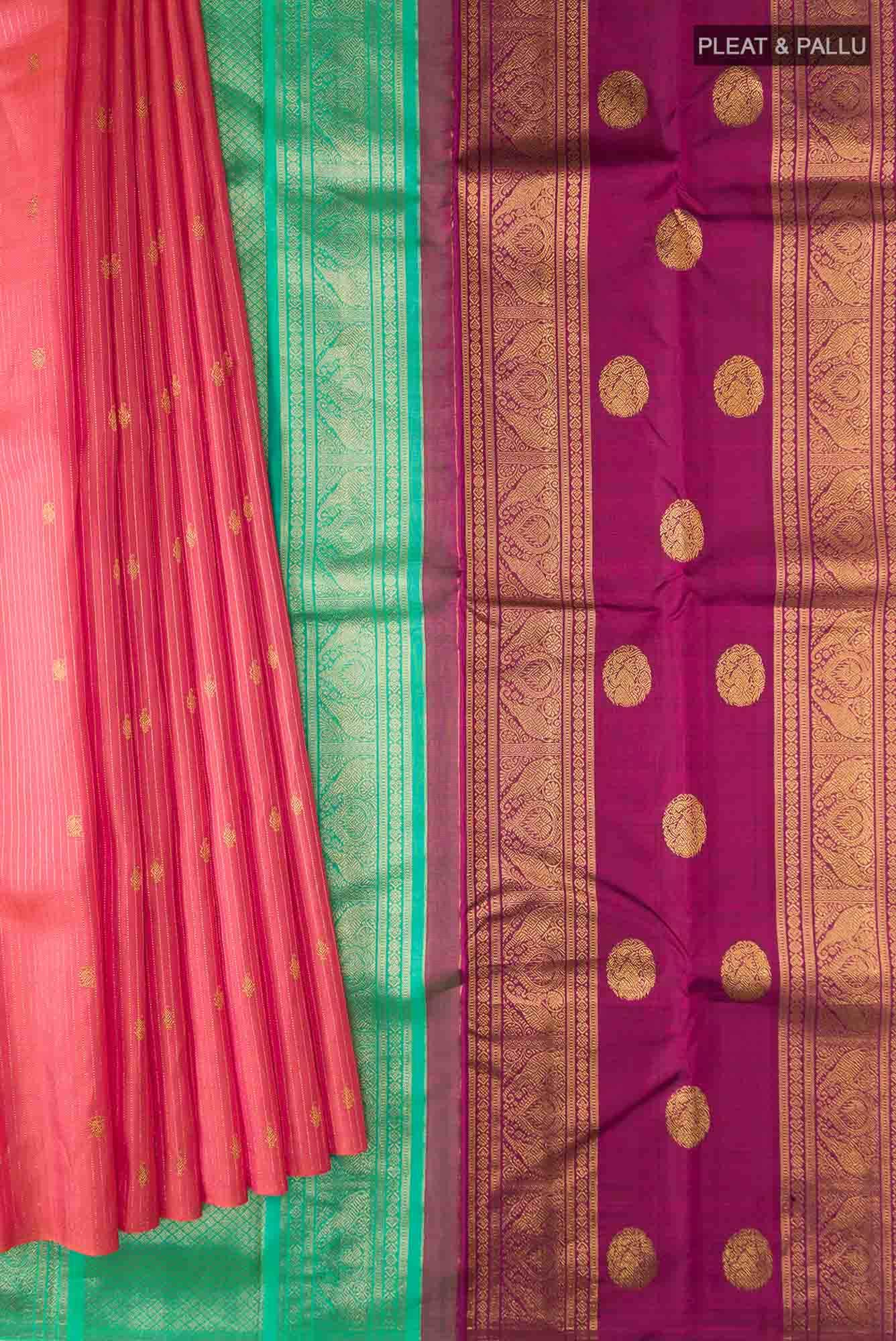 Pink Kanchipuram Silk Saree