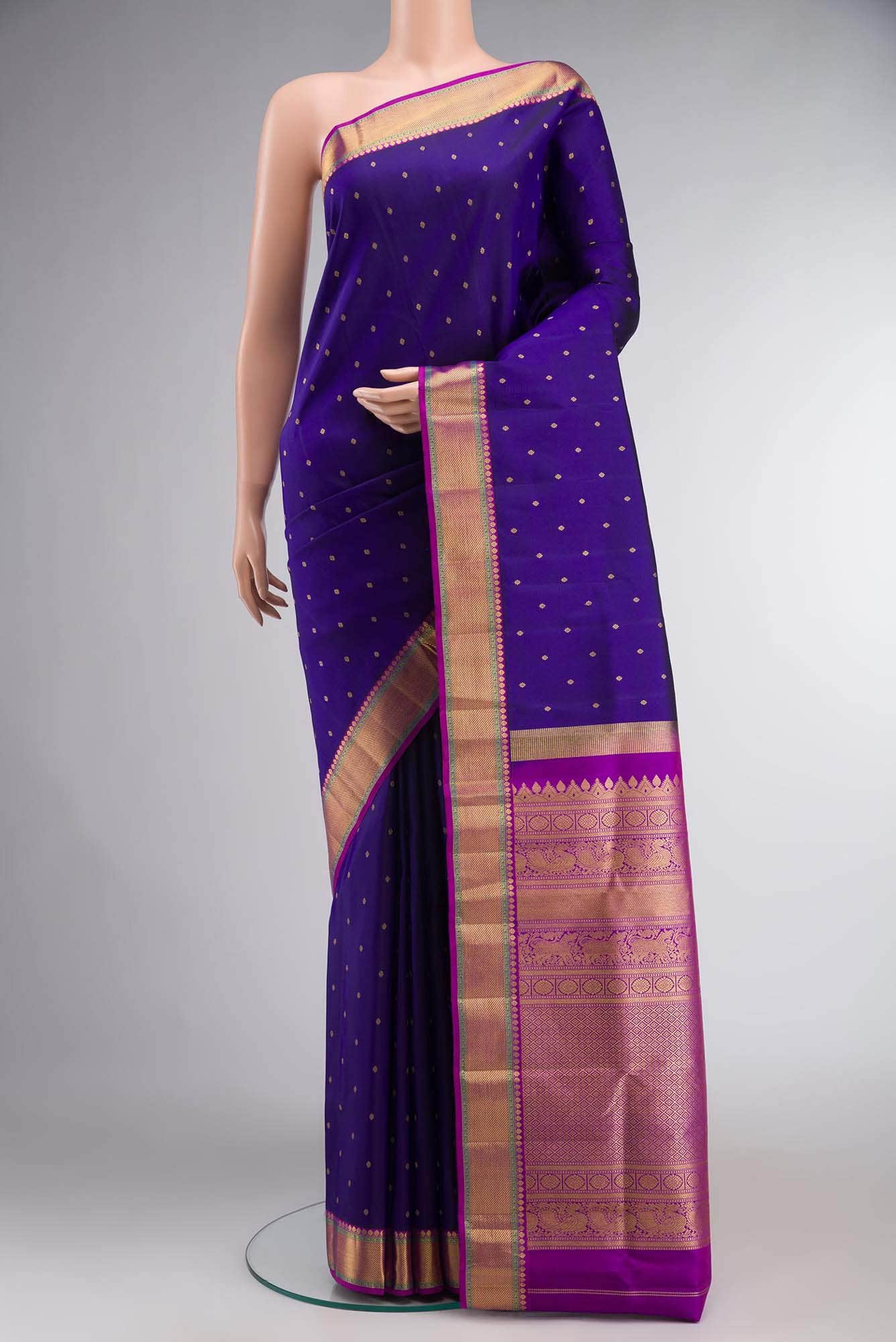 Blue Kanchipuram Silk Saree