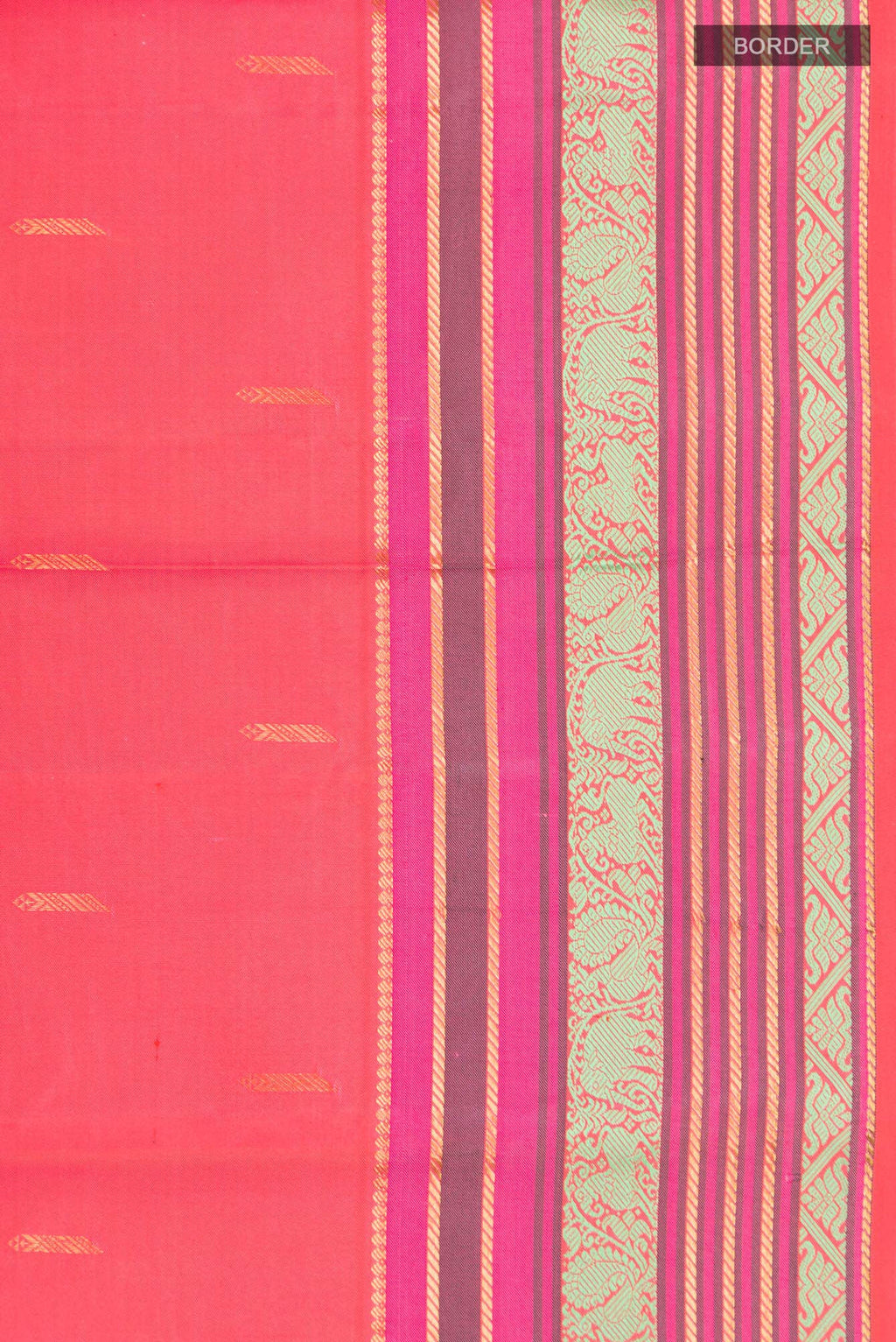 Orange Kanchipuram Silk Saree