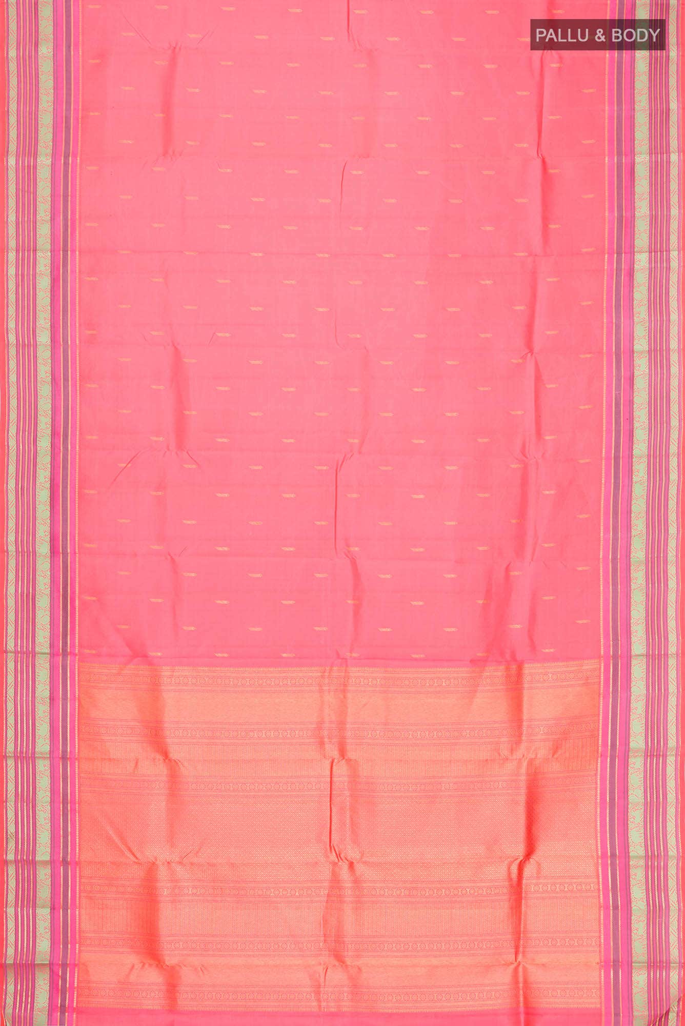 Orange Kanchipuram Silk Saree