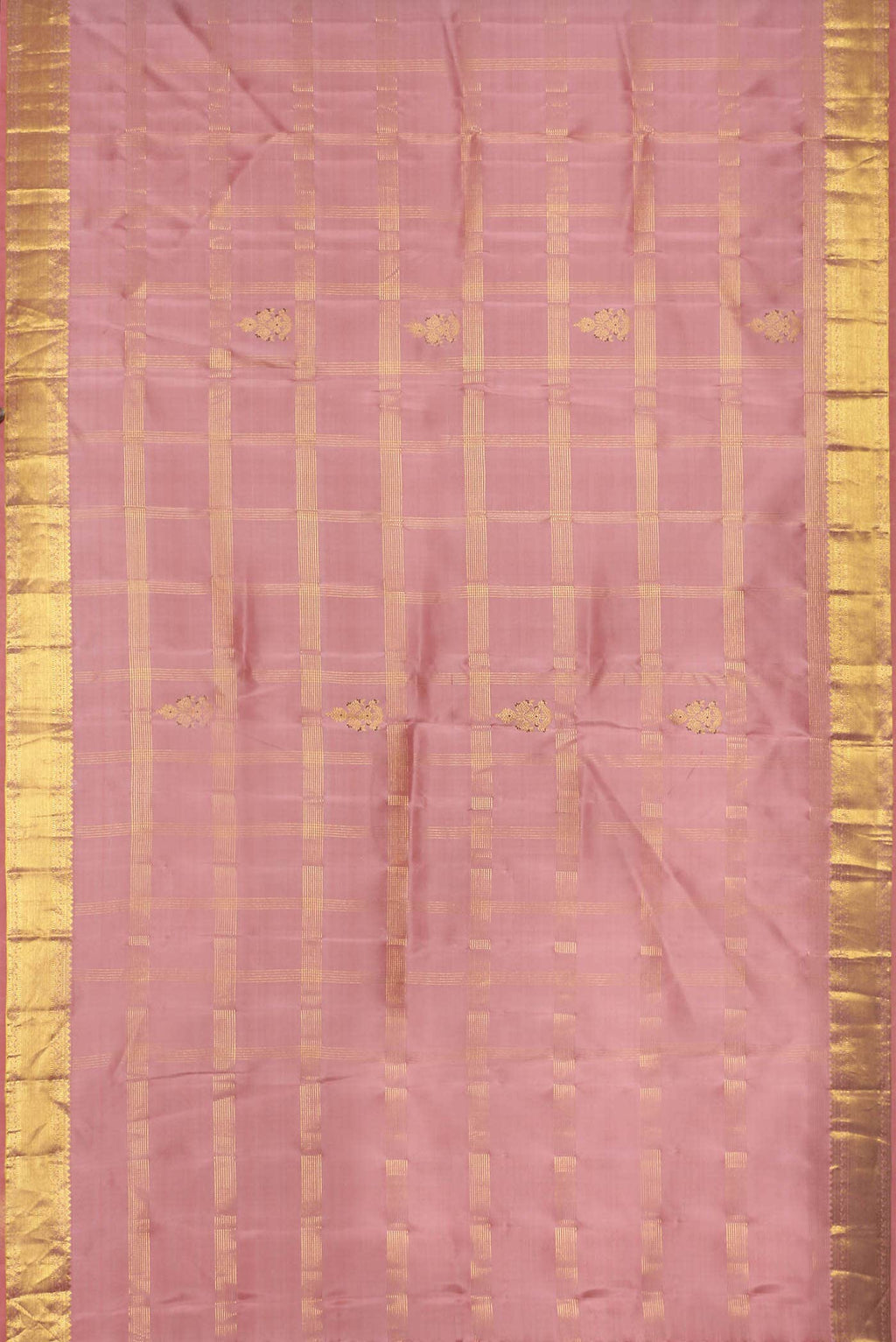 Peach Kanchipuram Silk Saree