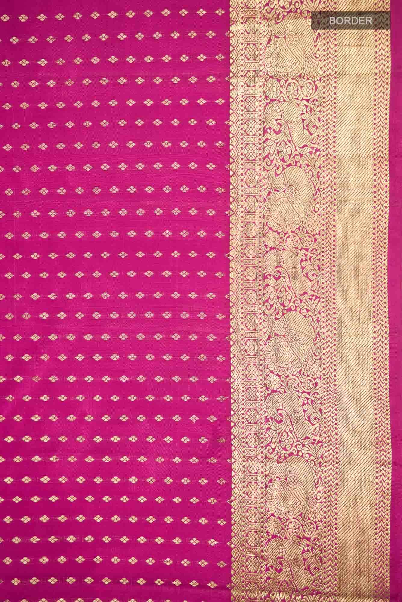 Dark Pink Kanchipuram Silk Saree