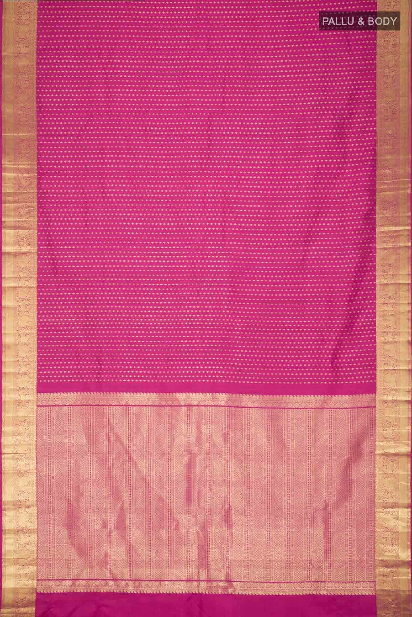 Dark Pink Kanchipuram Silk Saree
