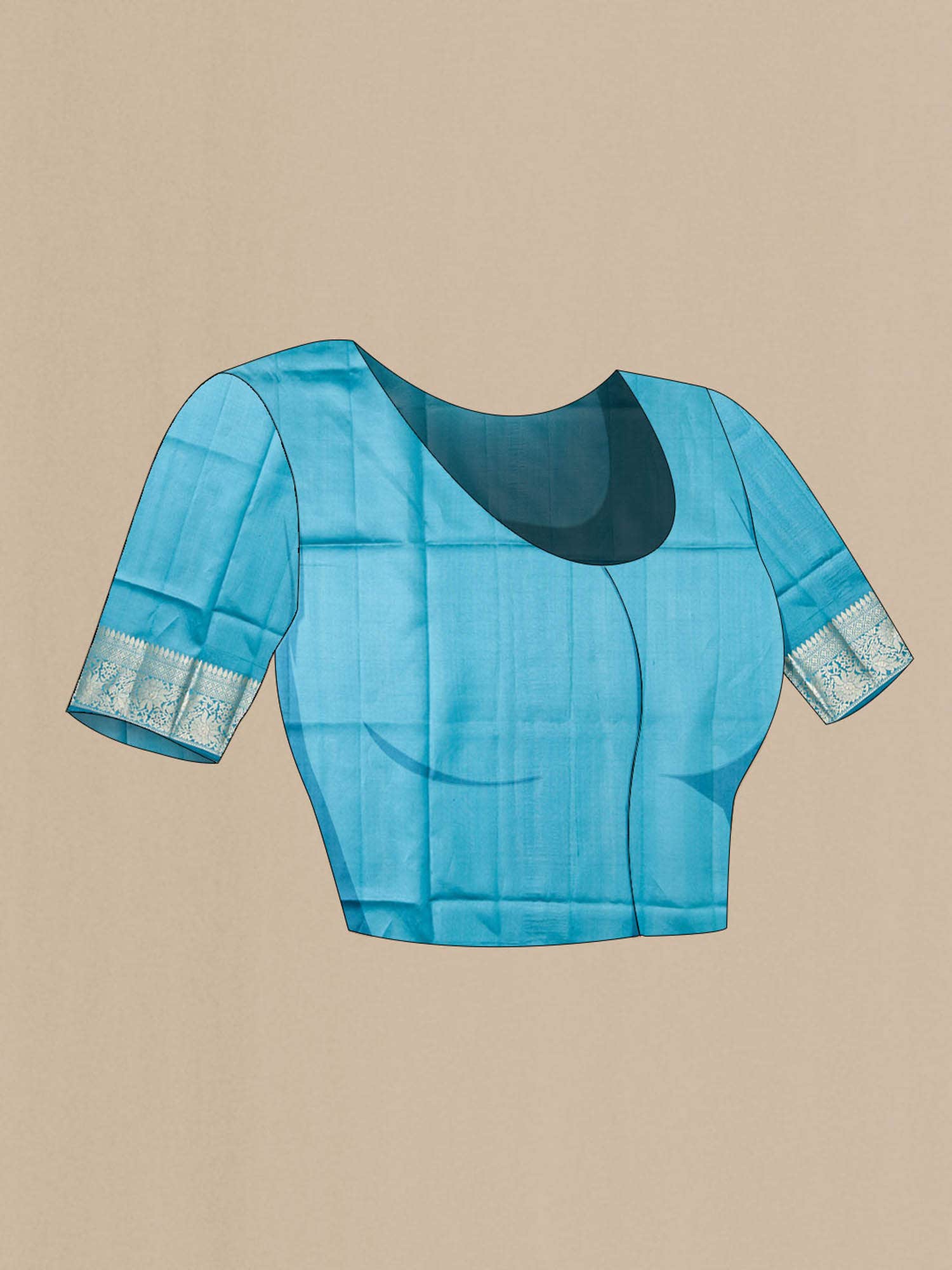 Blue Banarasi Raw Silk Saree