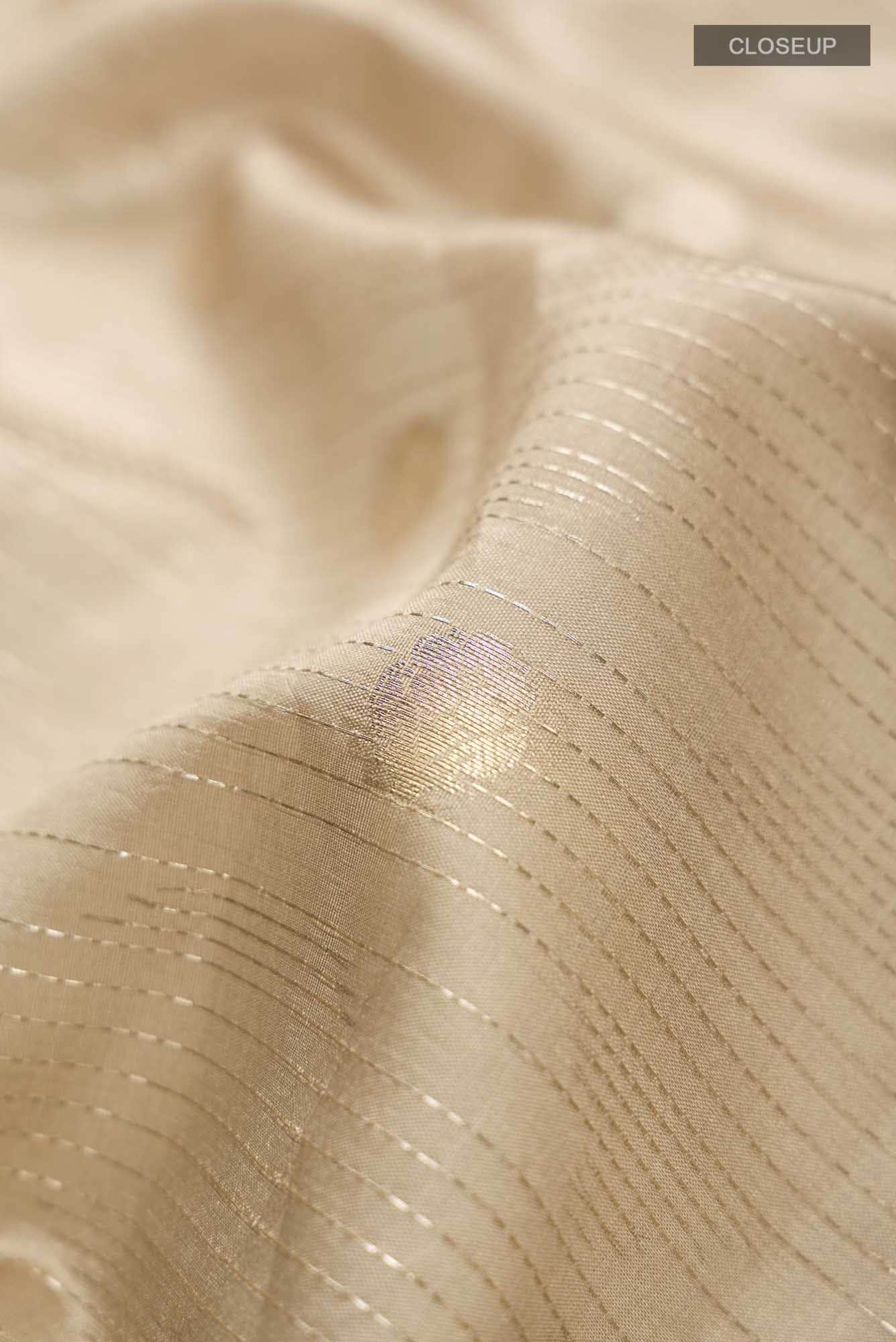 Beige Banarasi Raw Silk Saree