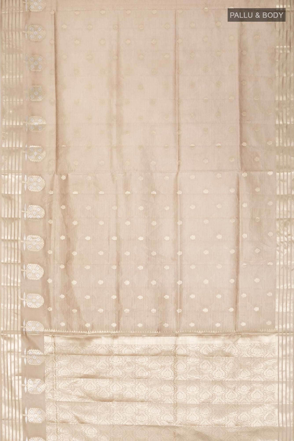Beige Banarasi Raw Silk Saree