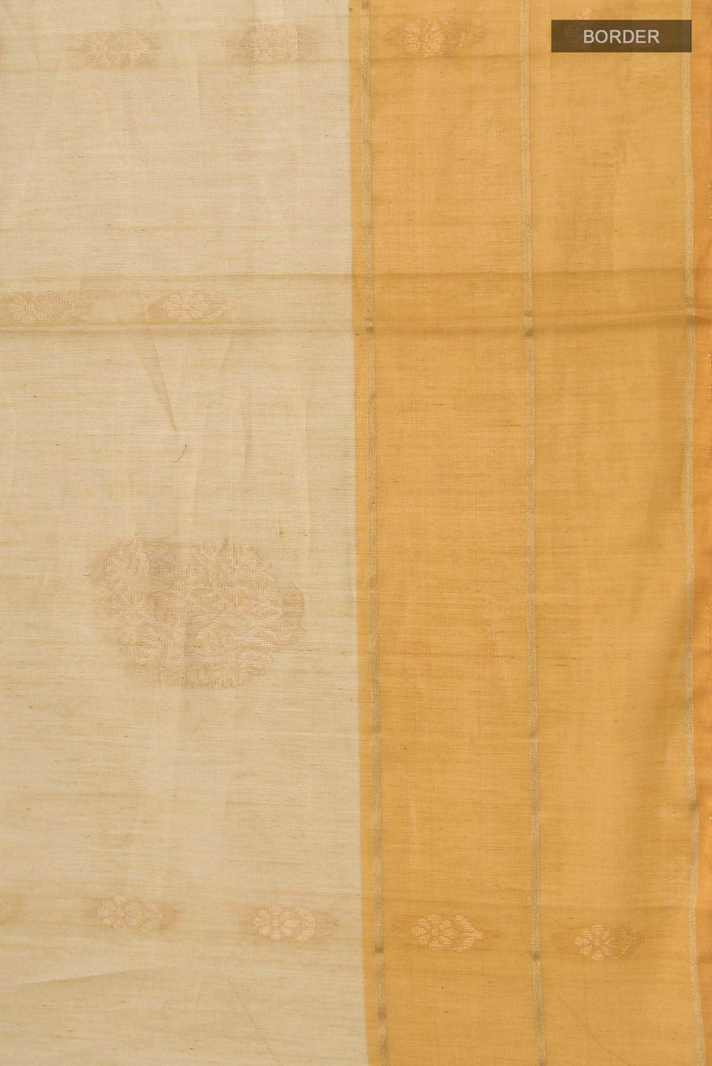 Beige Silk Cotton Saree