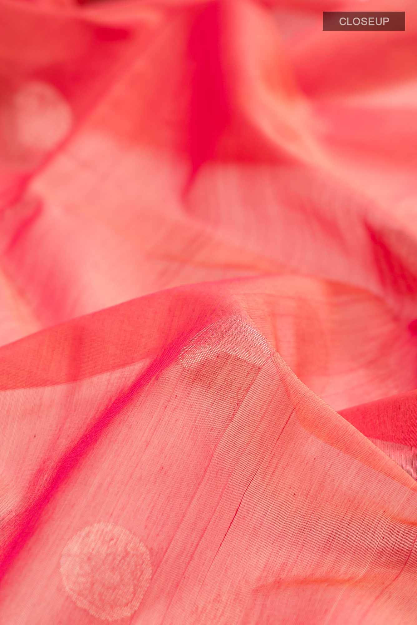 Pink with Yellow Dual Tone Silk Cotton Saree