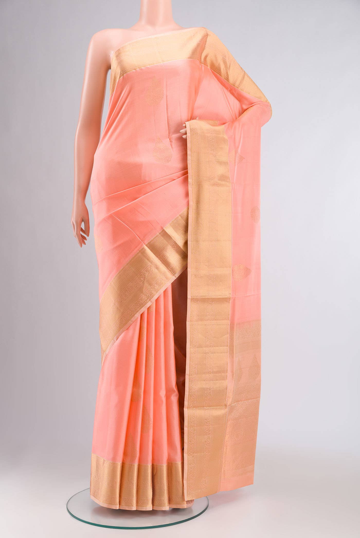 Peach Soft Silk Saree