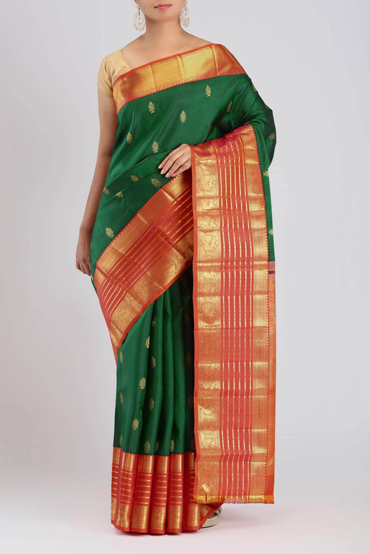 Green Kanchipuram Silk Saree