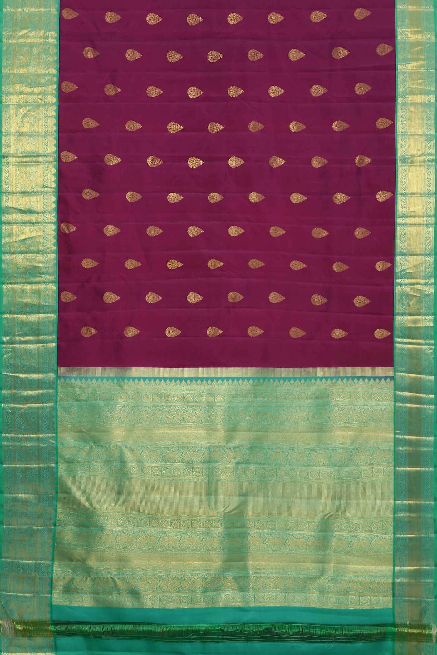 Magenta Kanchipuram Silk Saree