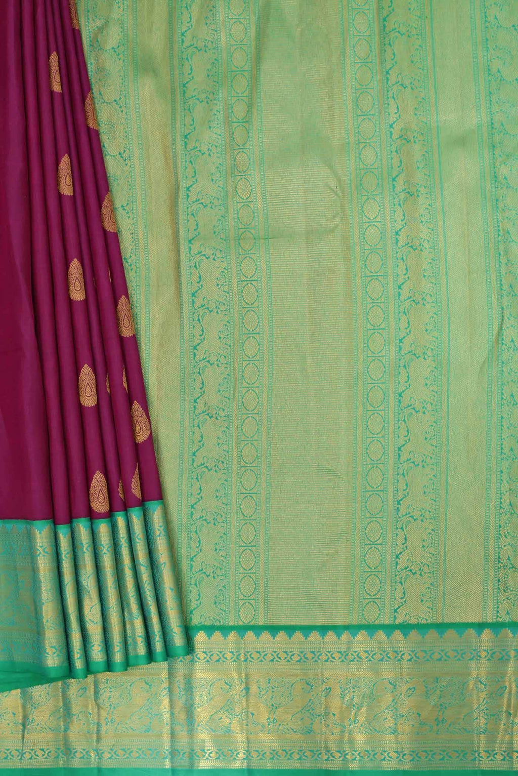 Magenta Kanchipuram Silk Saree