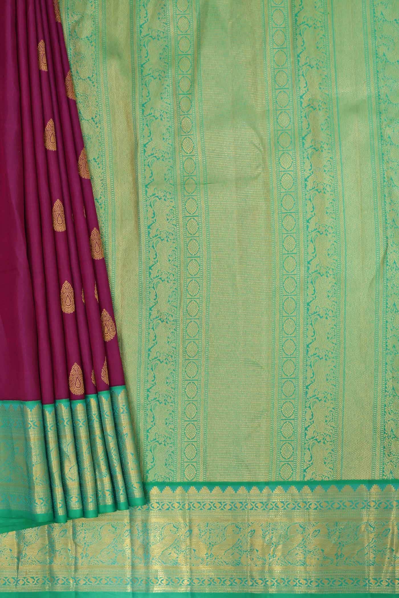 Magenta Kanchipuram Silk Saree