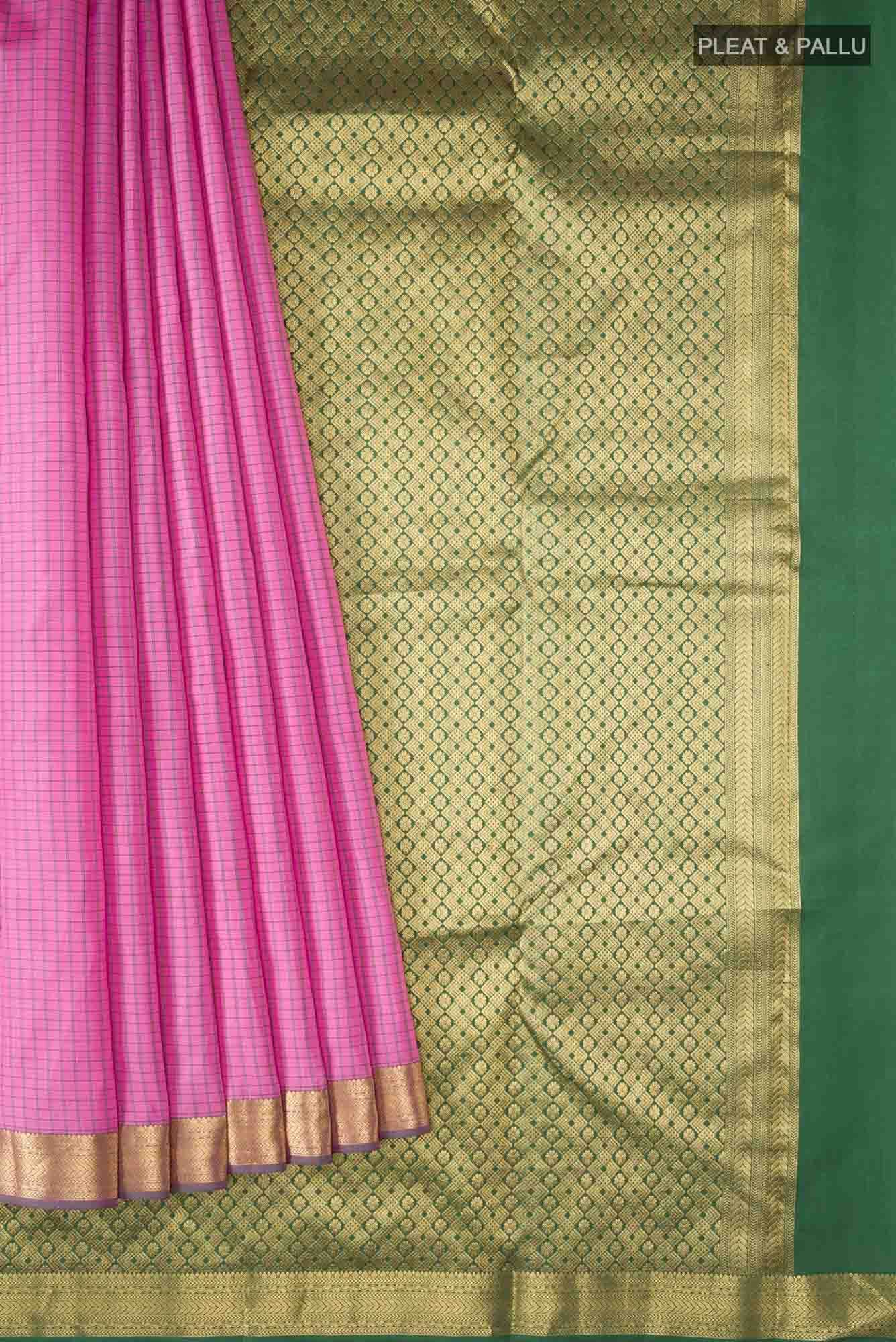 Pink Kanchipuram Silk Saree