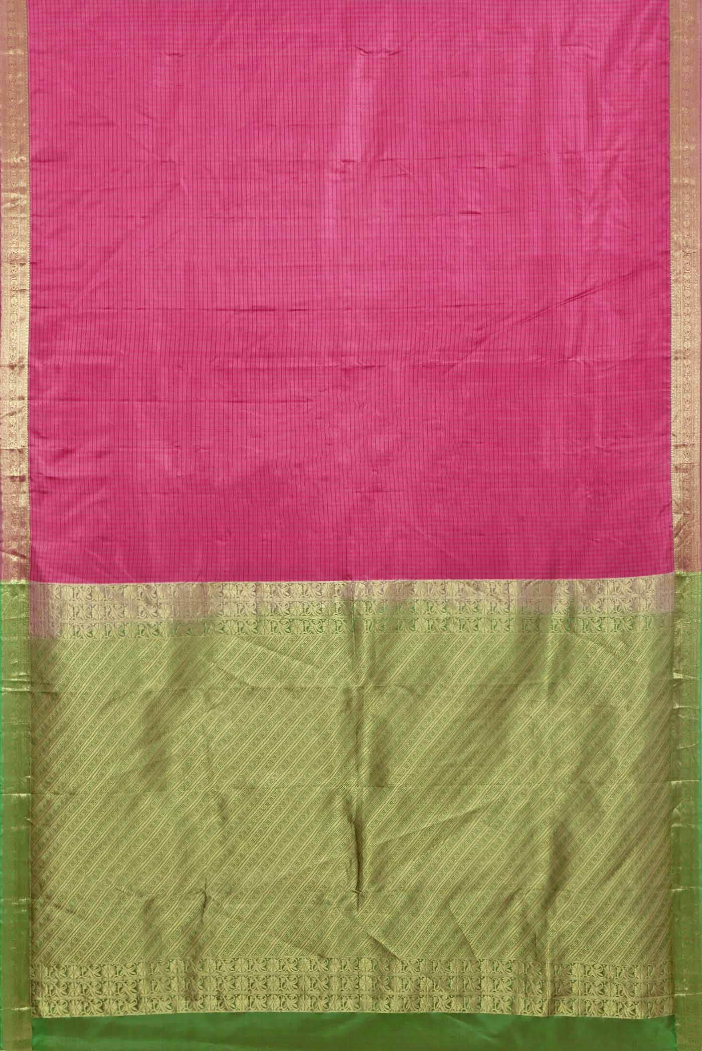 Pink Kanchipuram Silk Saree