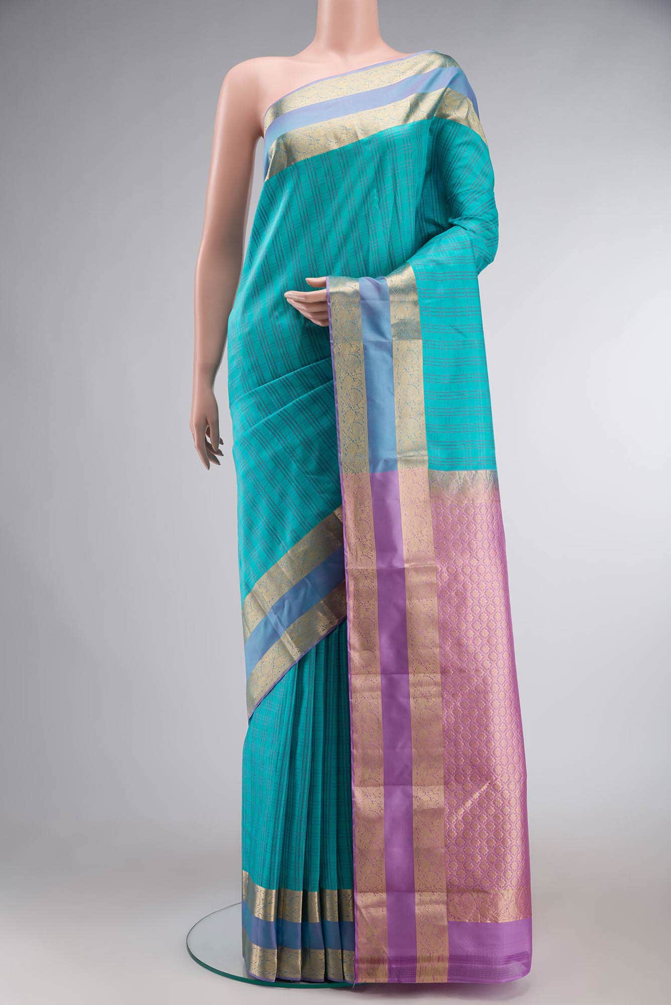 Blue Kanchipuram Silk Saree