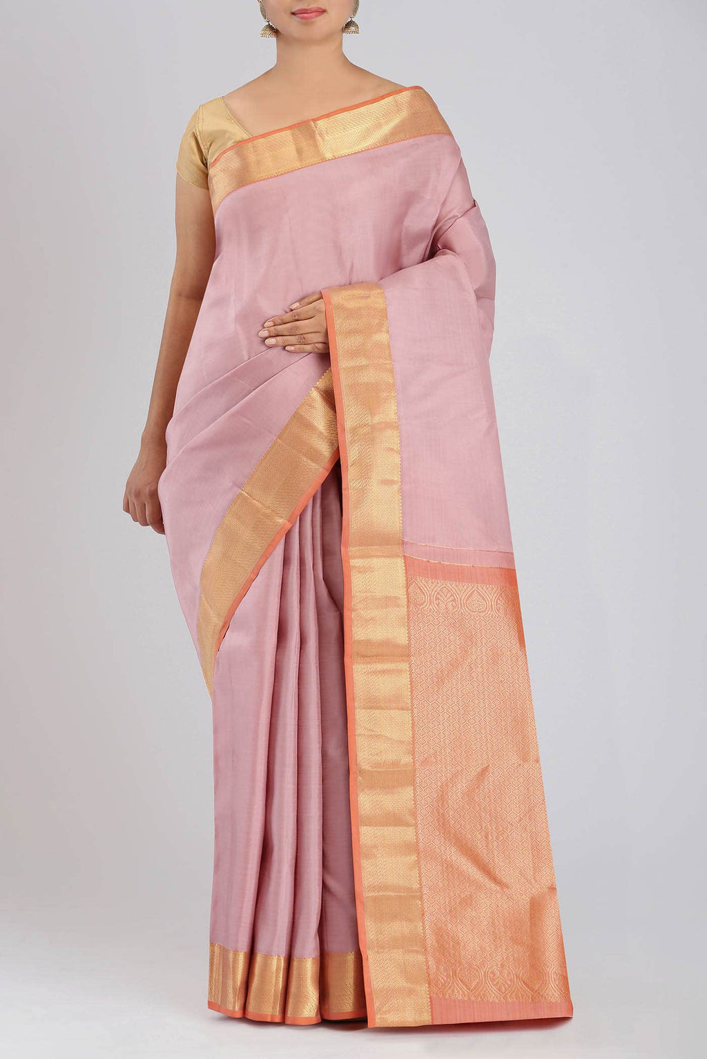 Pink Kanchipuram Silk Saree