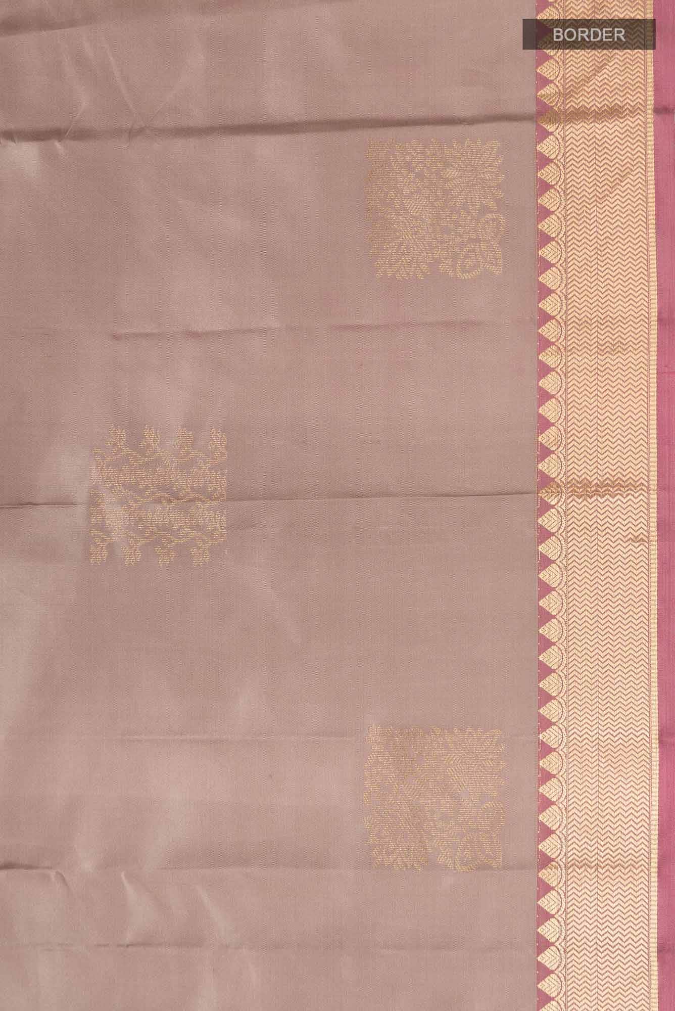 Beige Kanchipuram Silk Saree
