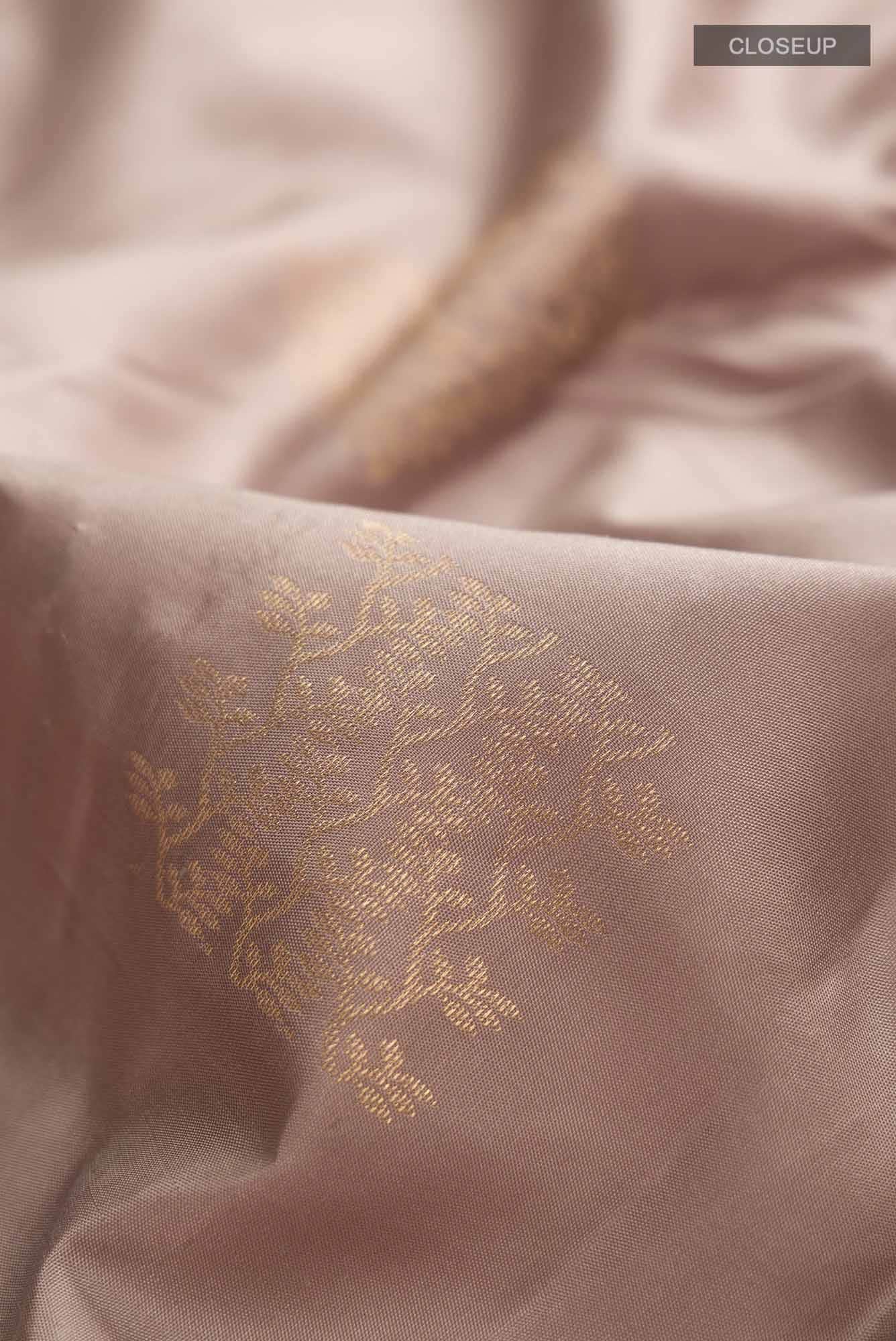 Beige Kanchipuram Silk Saree