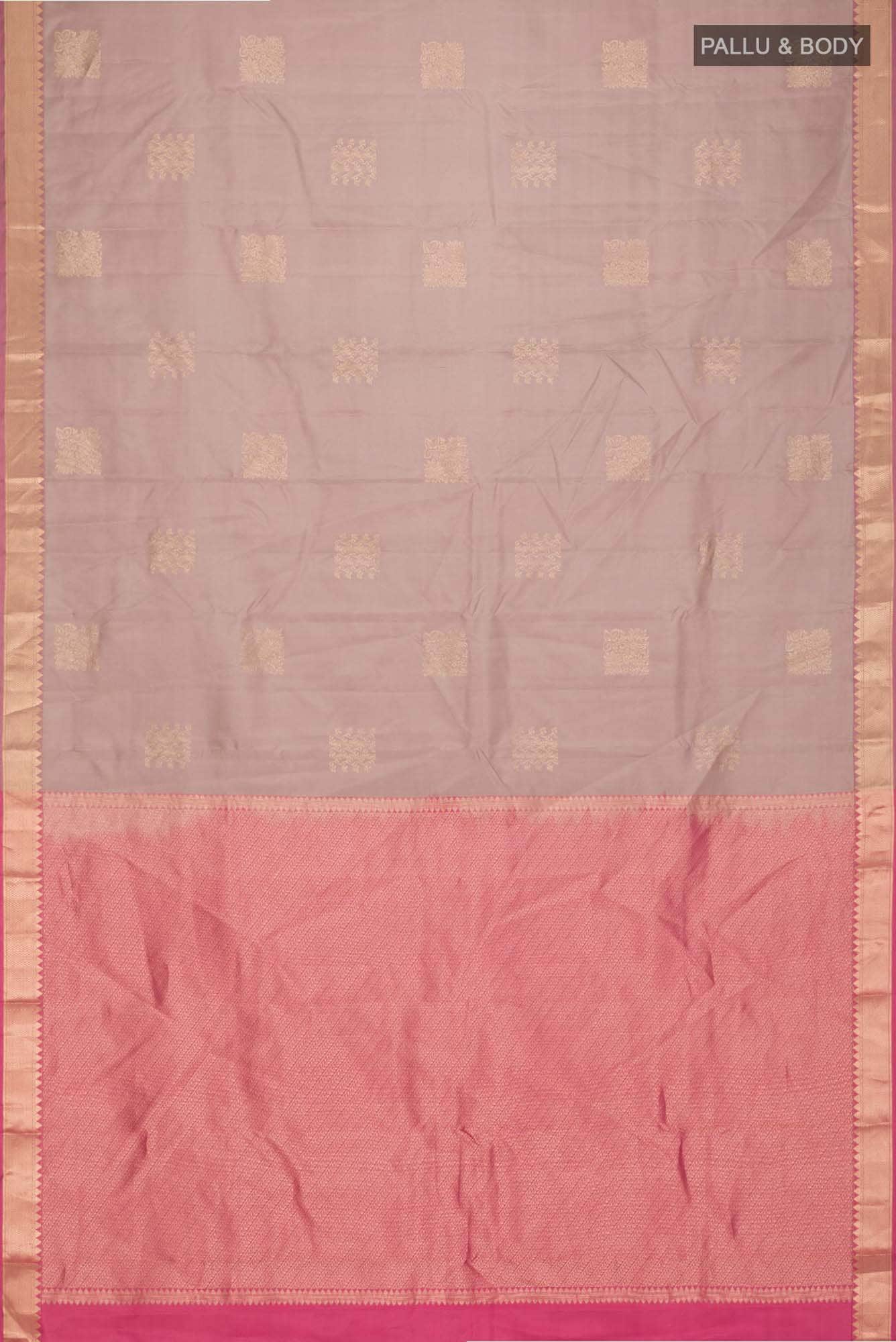 Beige Kanchipuram Silk Saree