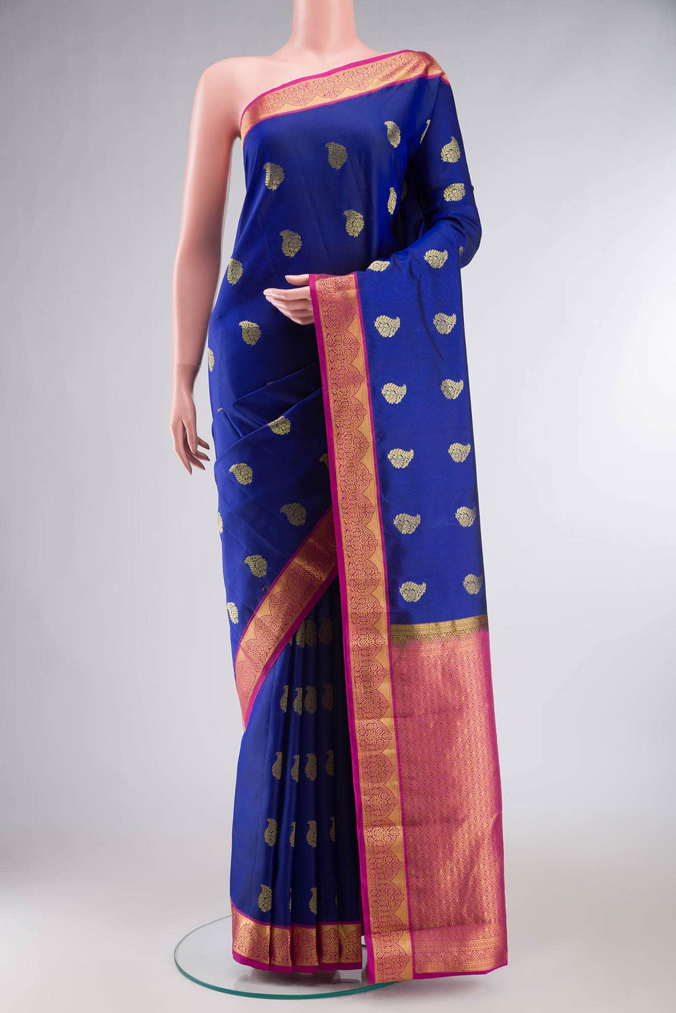 Blue Kanchipuram Silk Saree