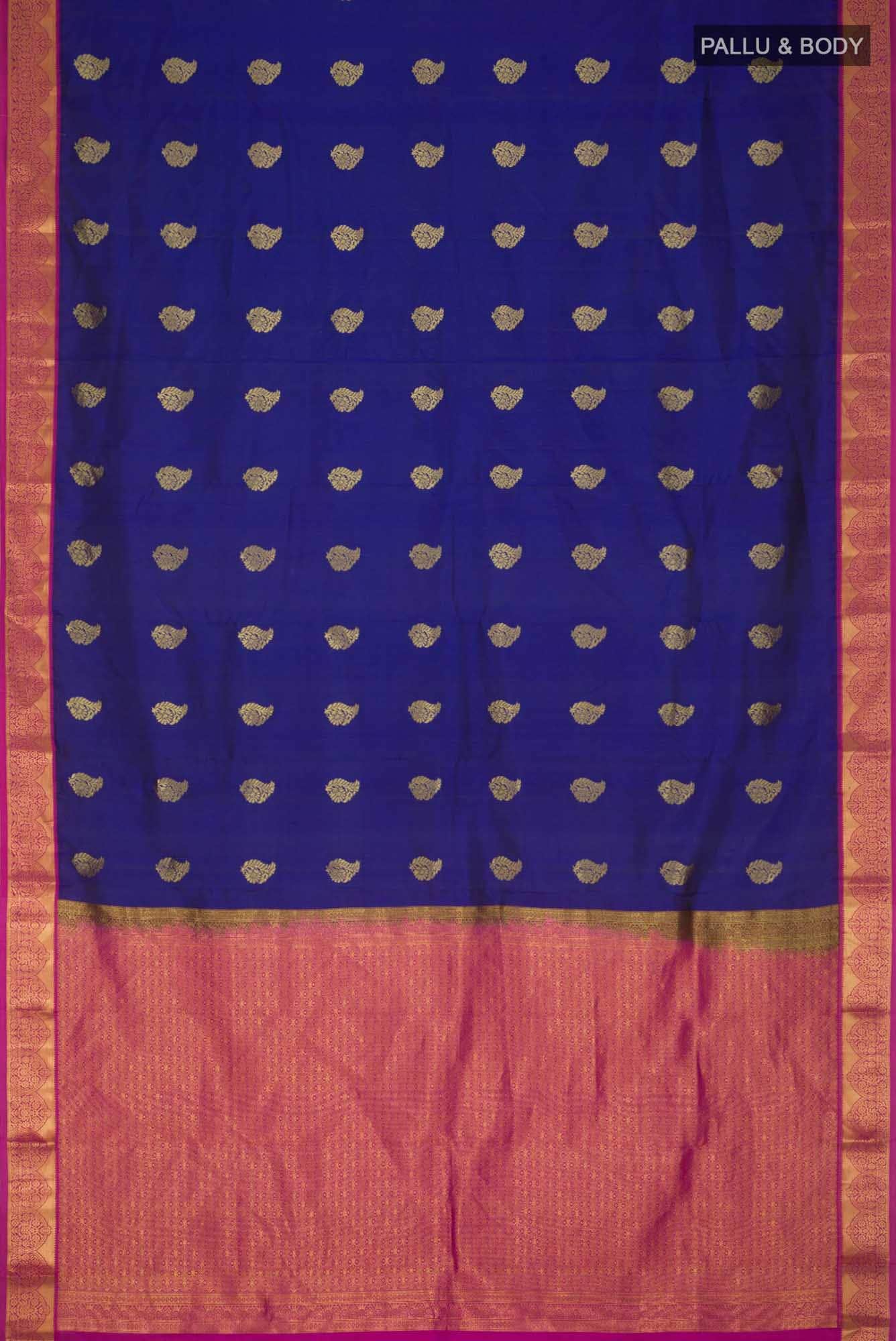 Blue Kanchipuram Silk Saree