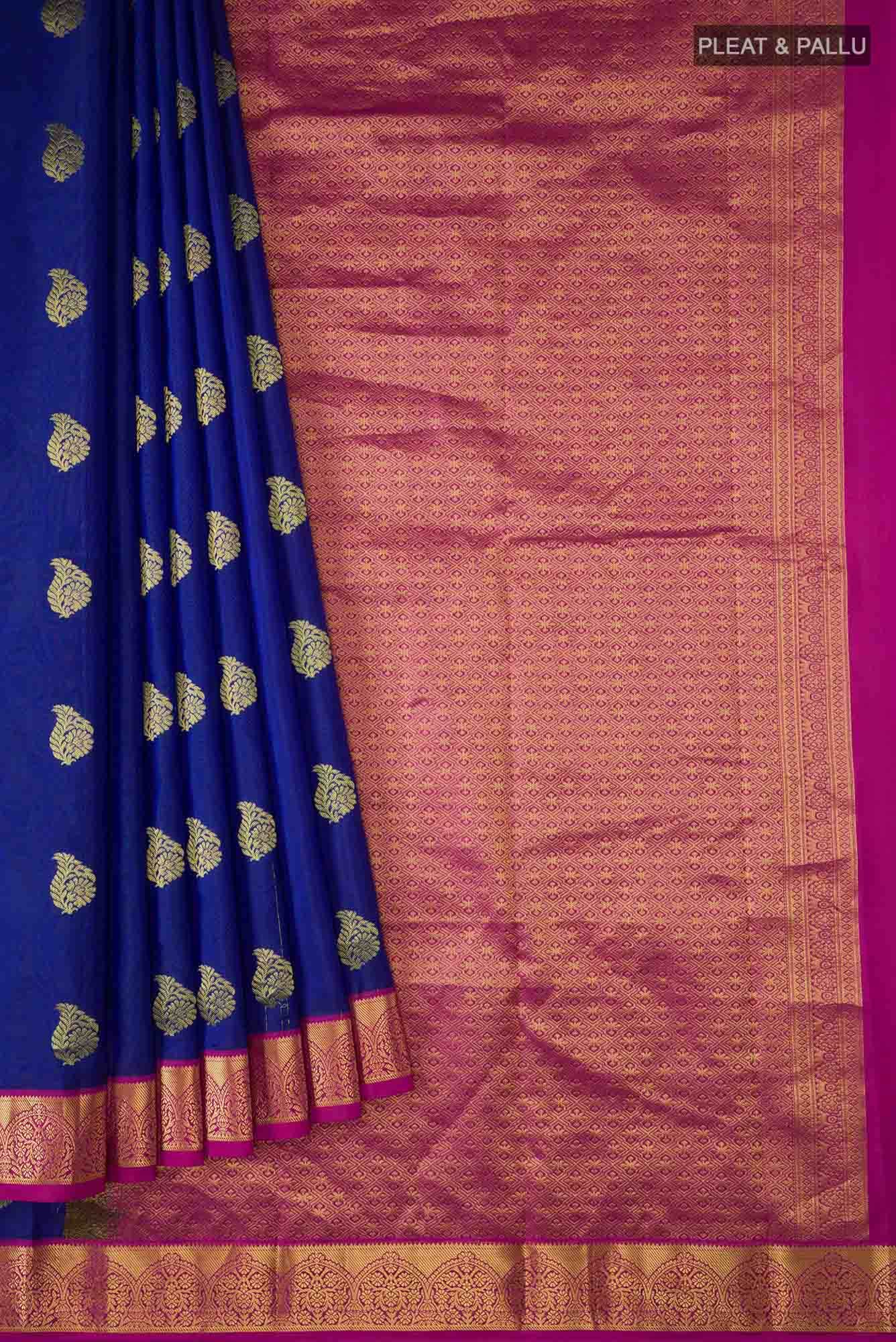 Blue Kanchipuram Silk Saree
