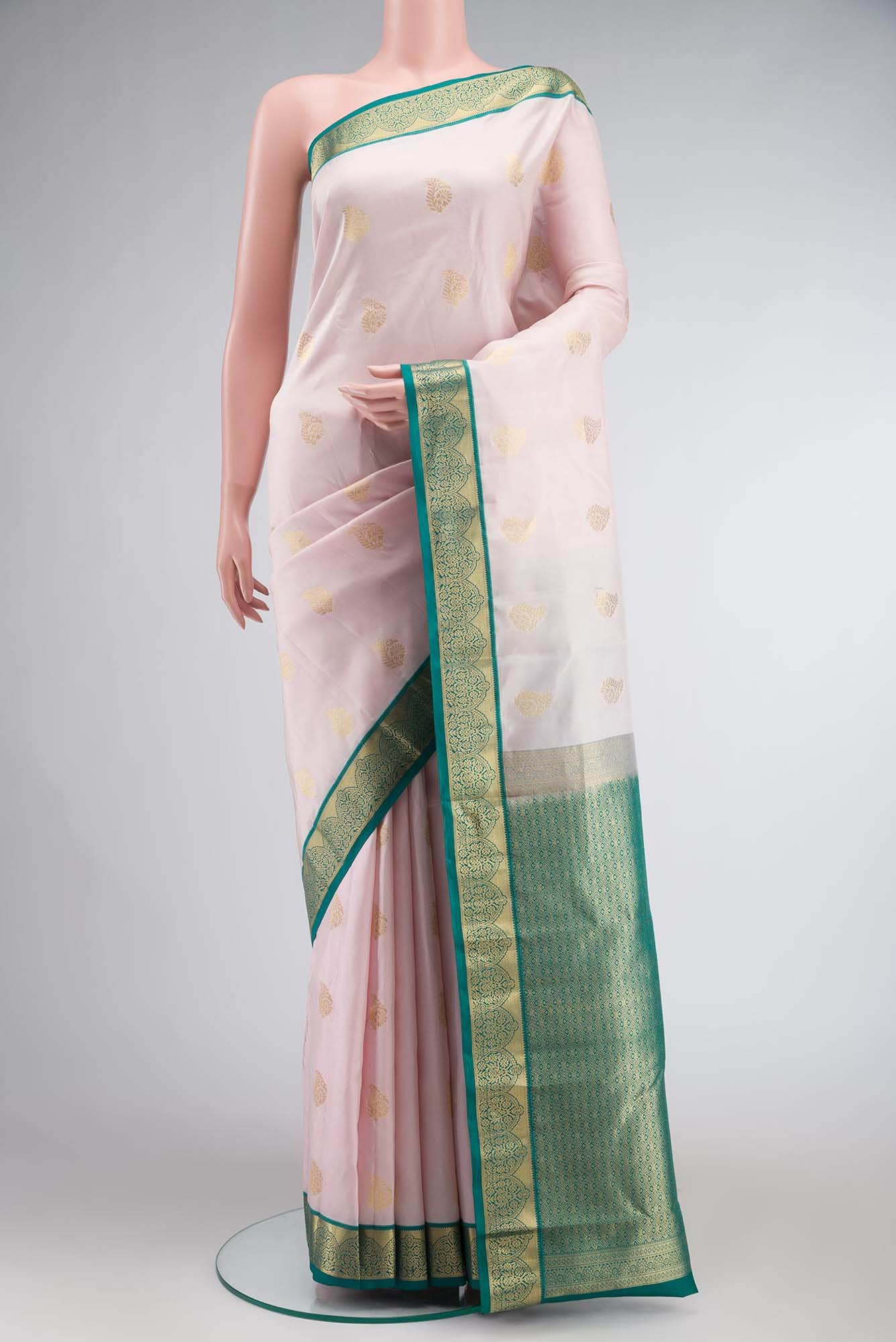 Pink Kanchipuram Silk Saree