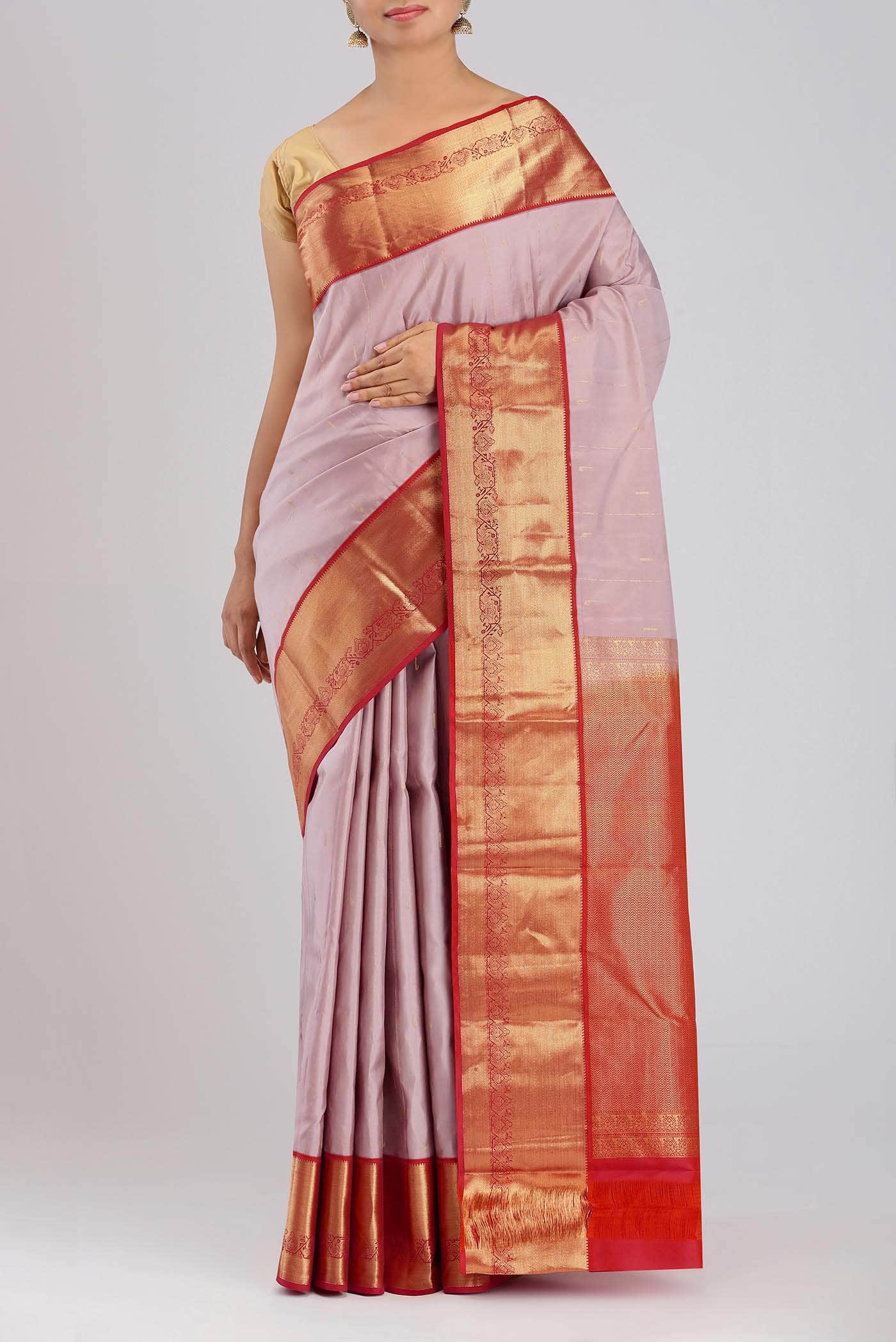 Mauve Kanchipuram Silk Saree