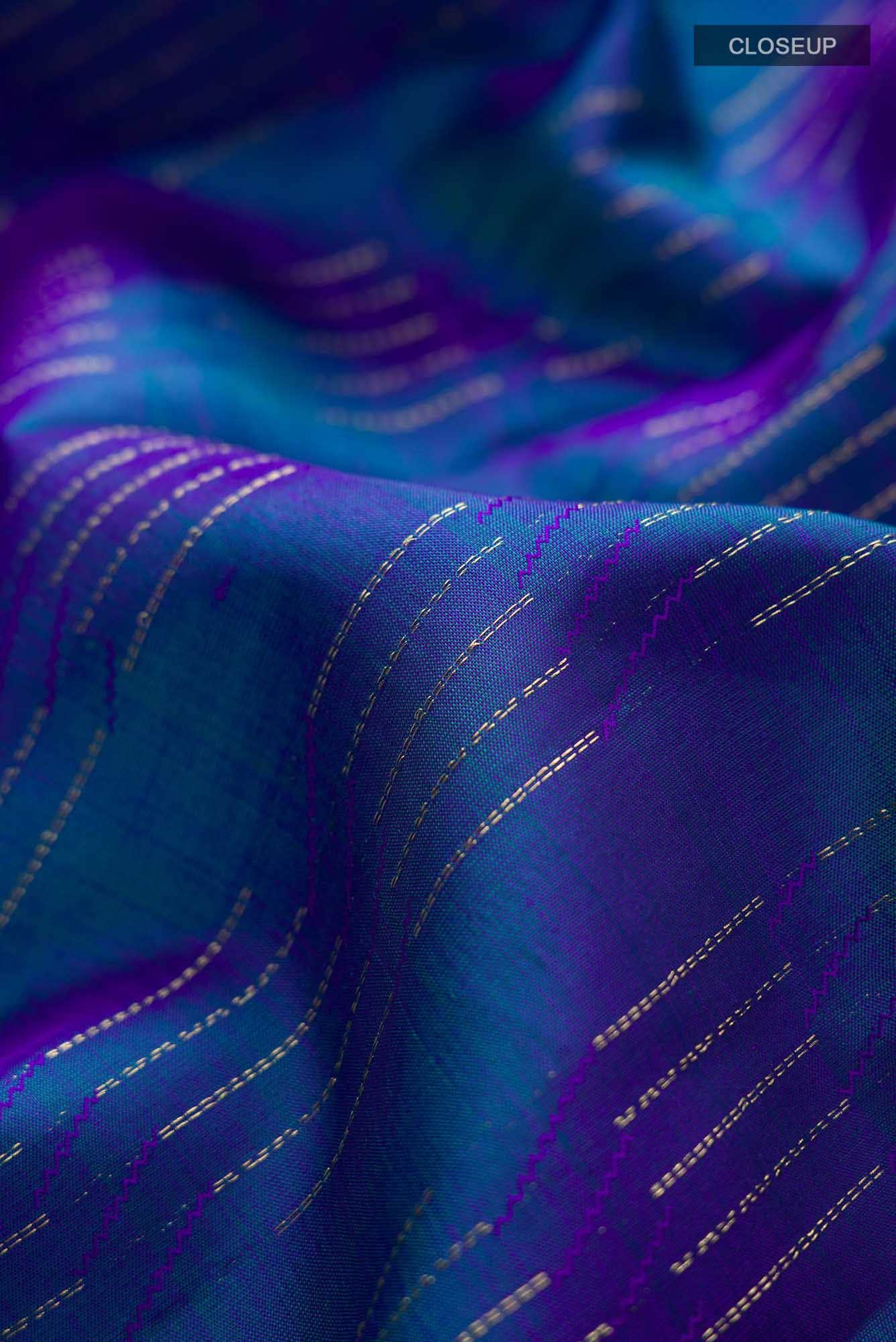 Blue Kanchipuram Silk Saree