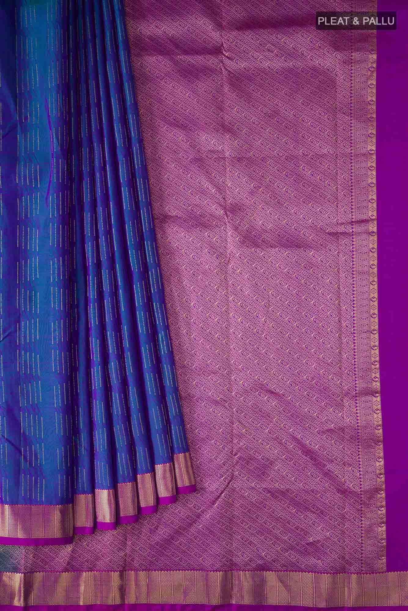 Blue Kanchipuram Silk Saree