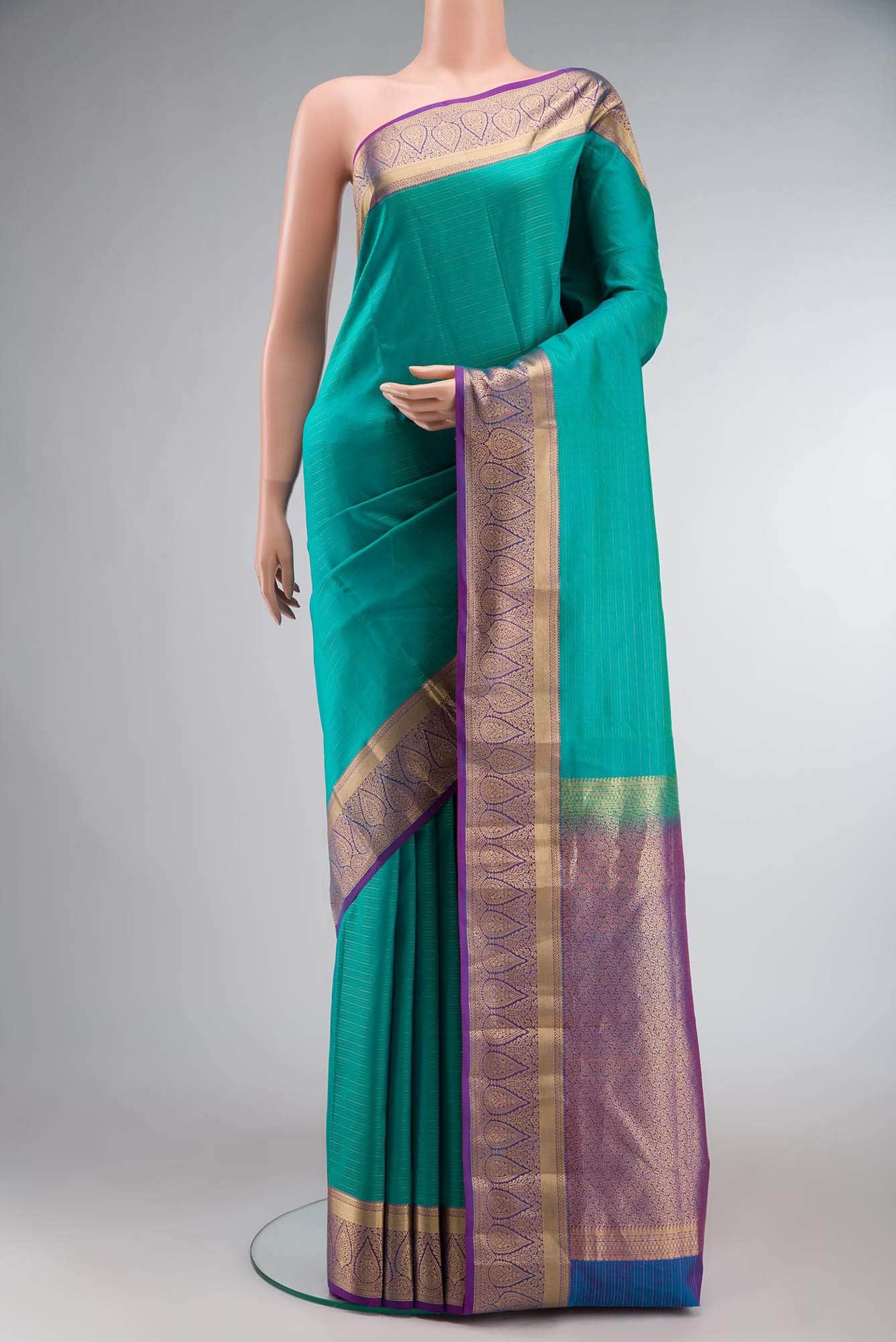 Blue Kanchipuram Silk Saree