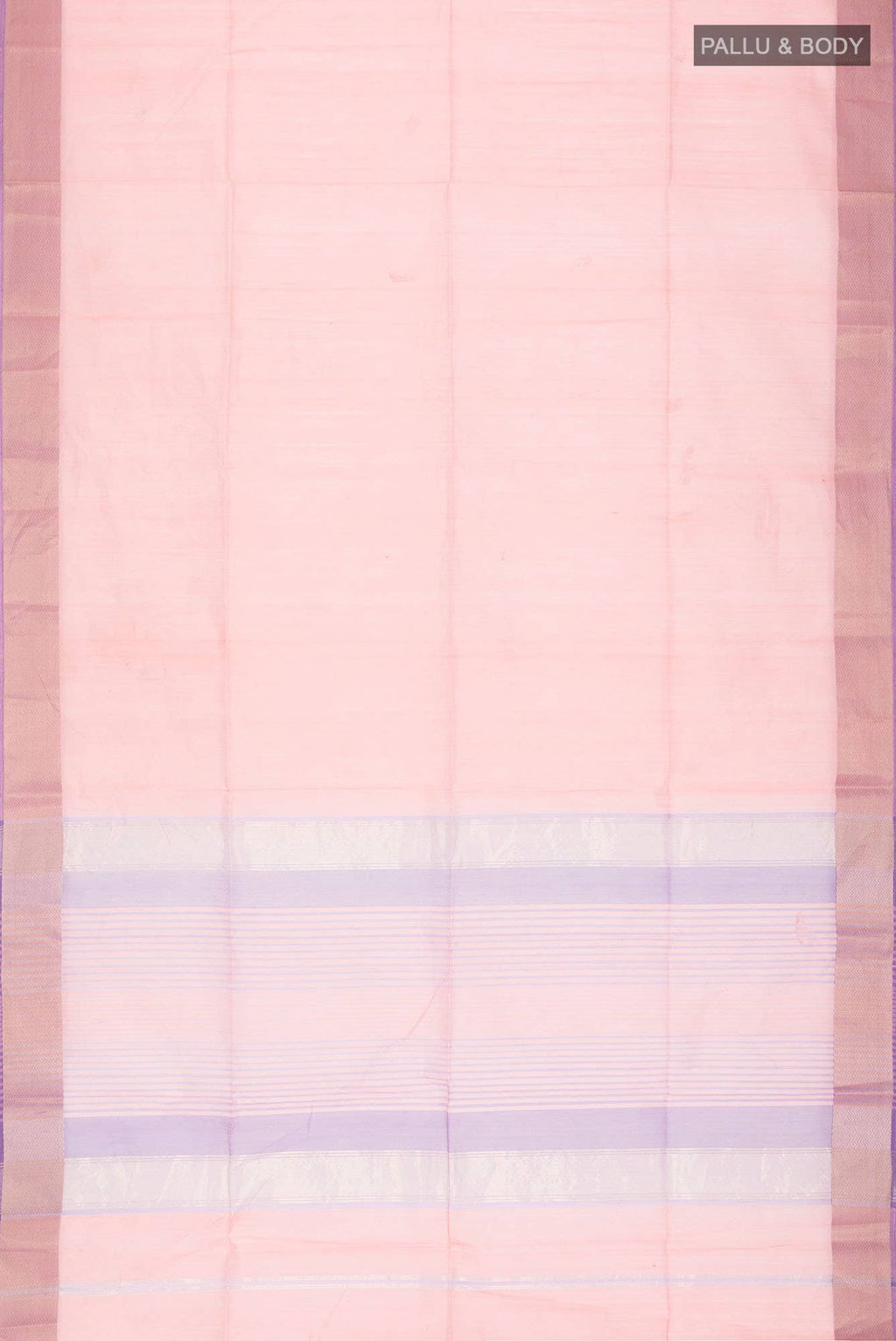 Peach Maheshwari Silk Cotton Saree