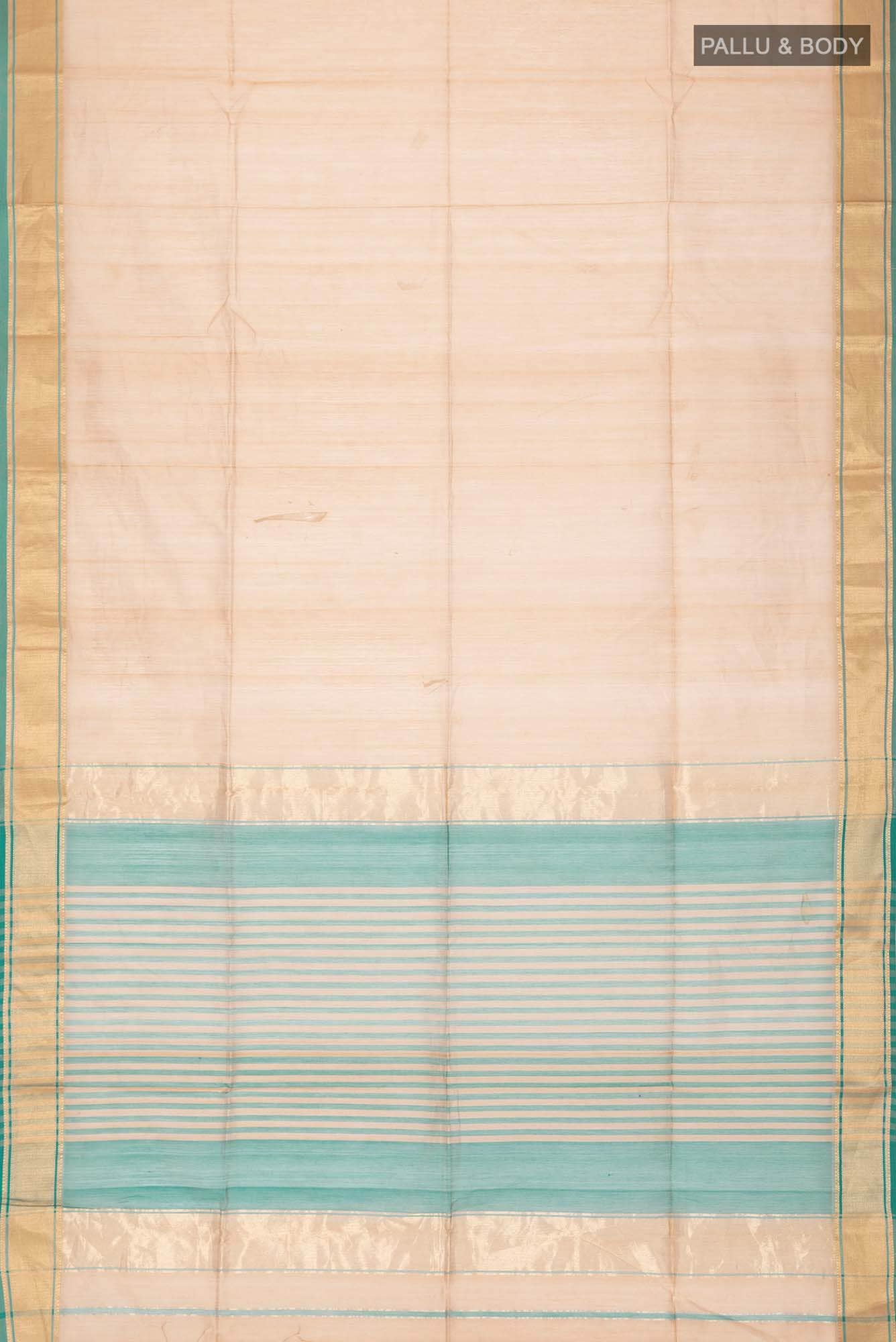 Beige Maheshwari Silk Cotton Saree