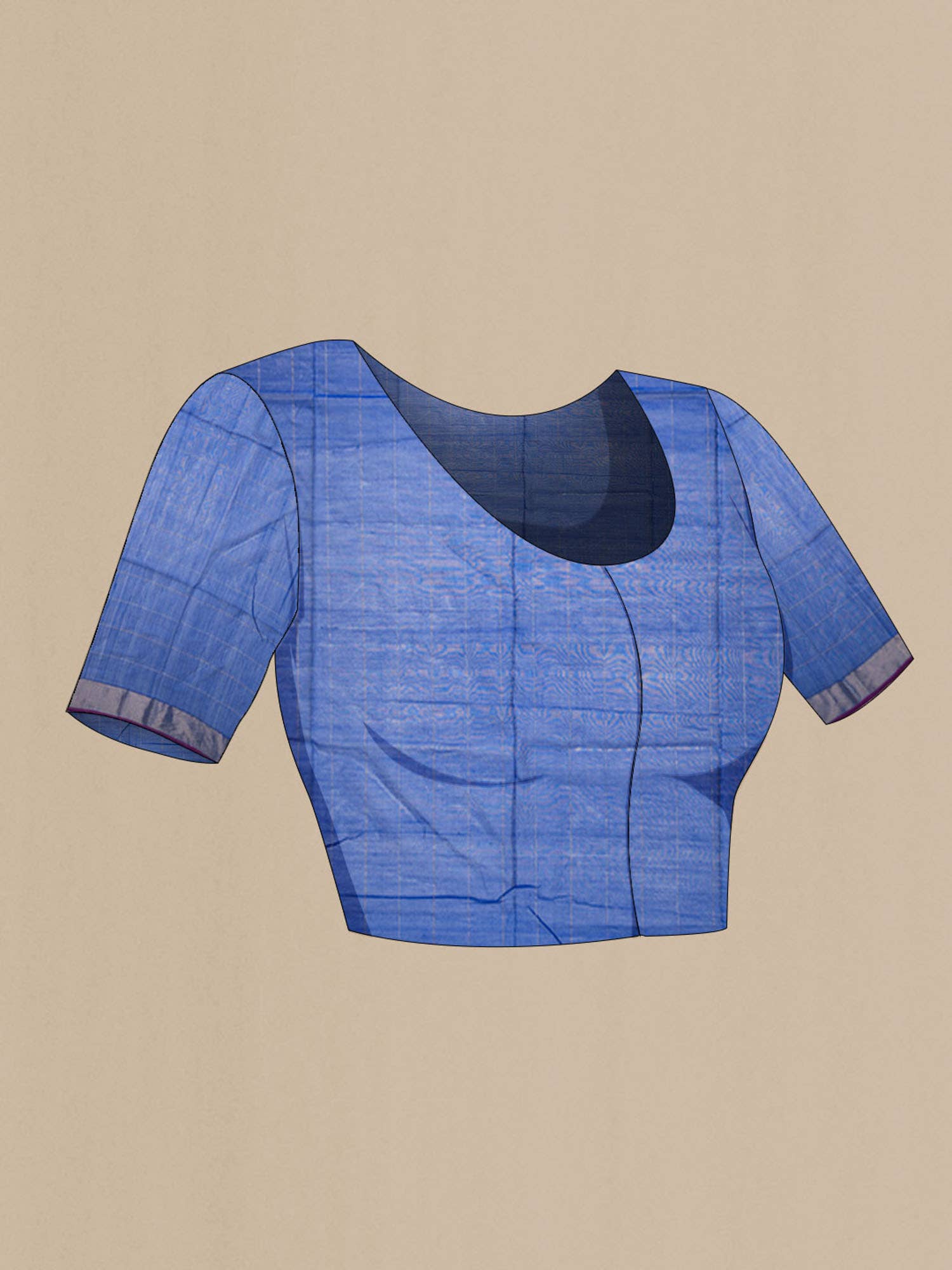 Royal Blue Blended Maheshwari Silk Cotton Saree