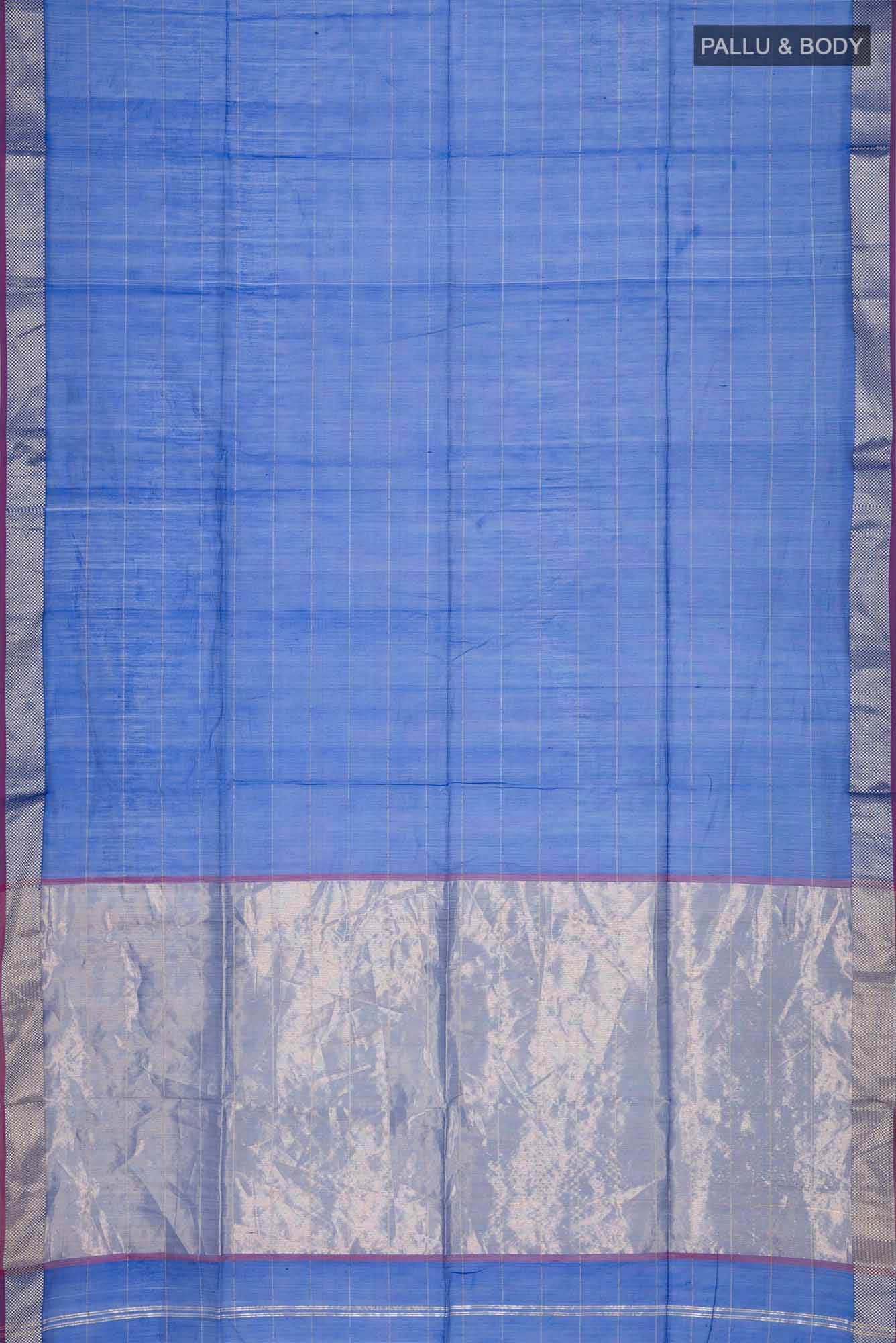 Royal Blue Blended Maheshwari Silk Cotton Saree