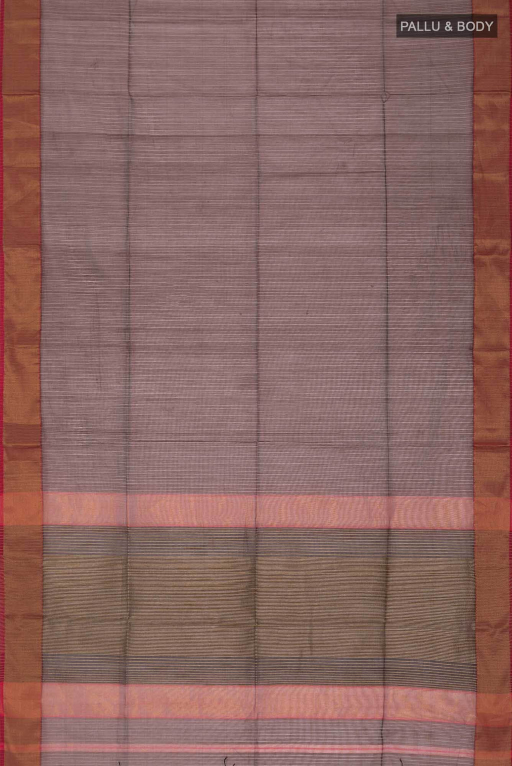 Brown Maheshwari Silk Cotton Saree