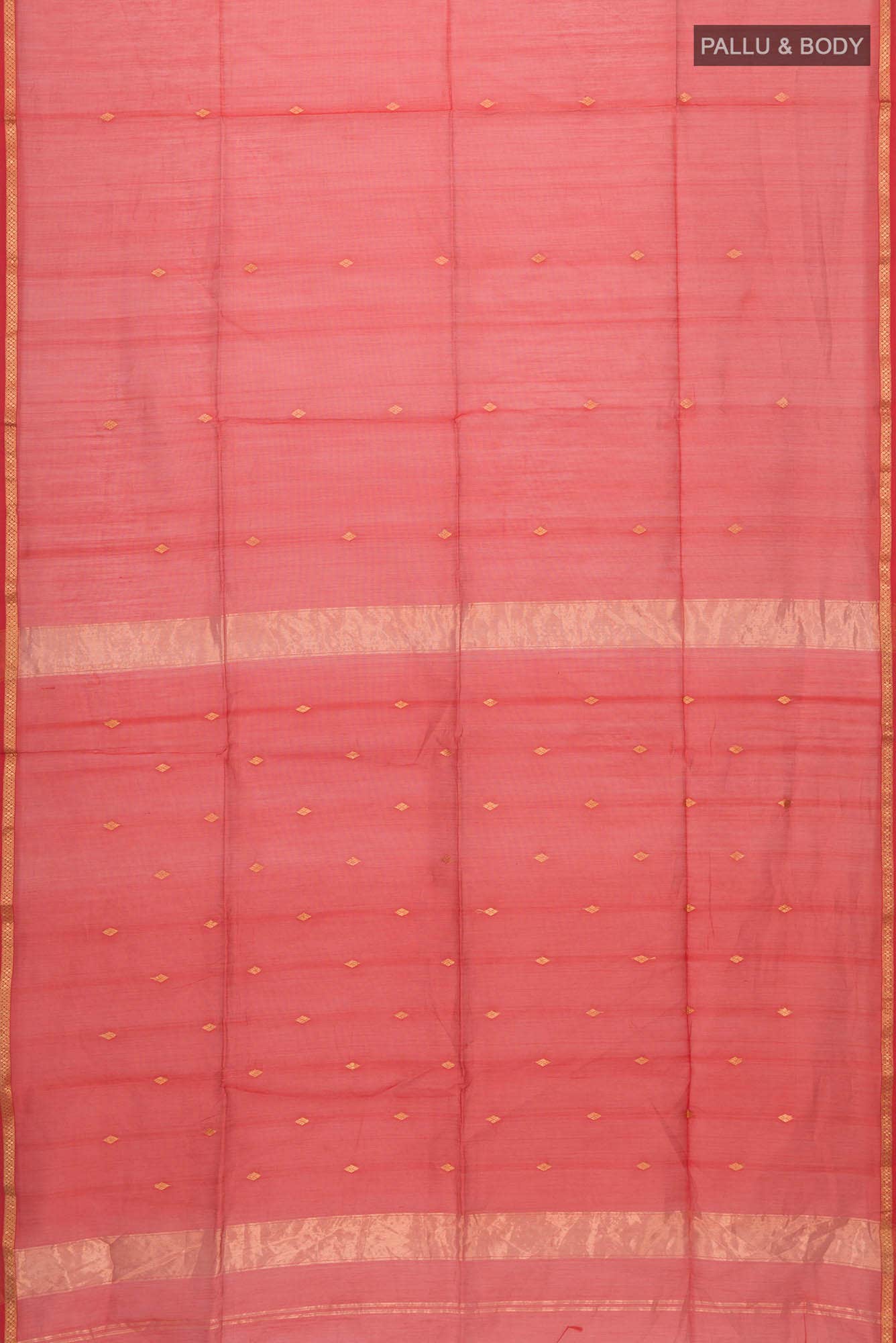 Red Maheshwari Silk Cotton Saree