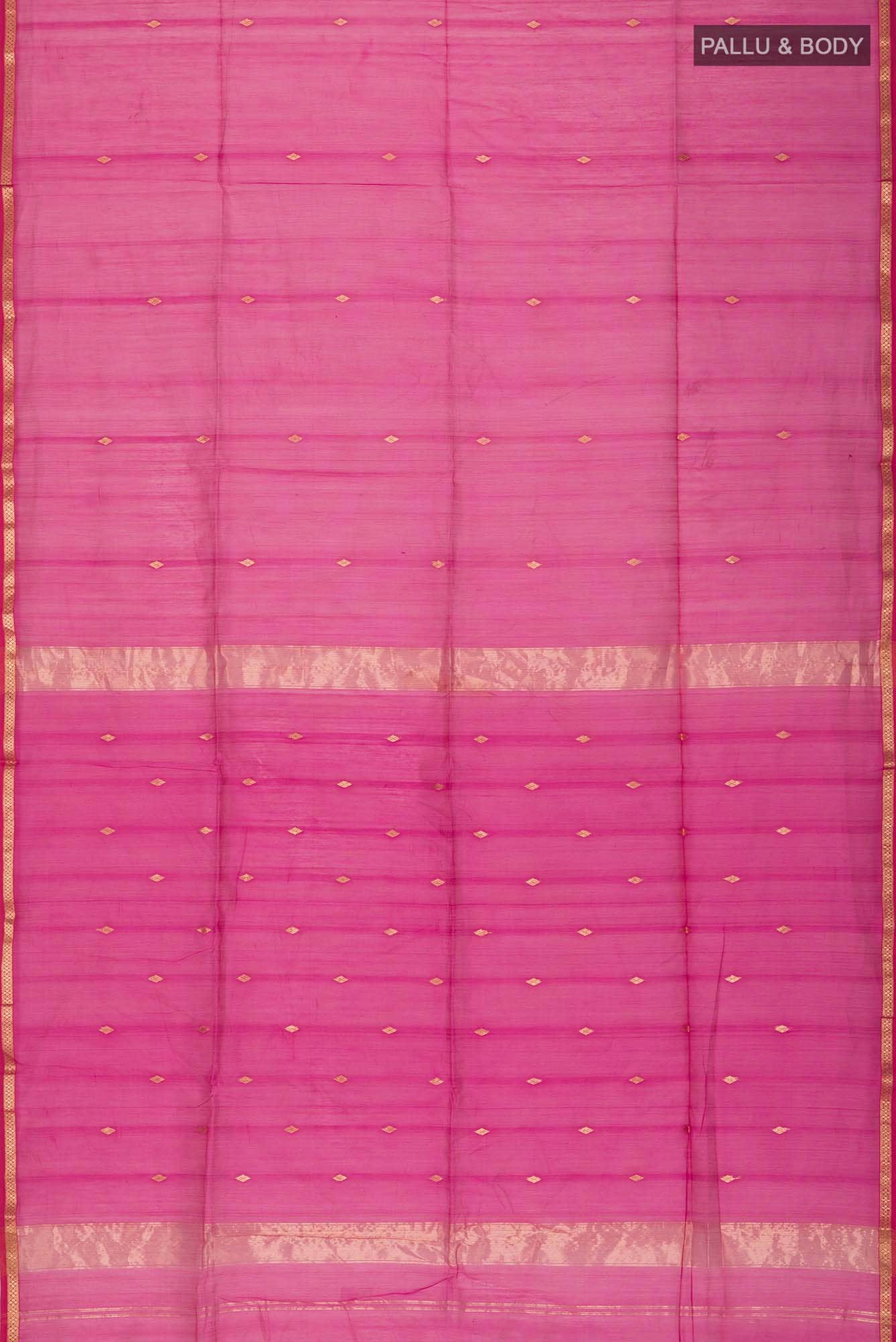 Pink Maheshwari Silk Cotton Saree