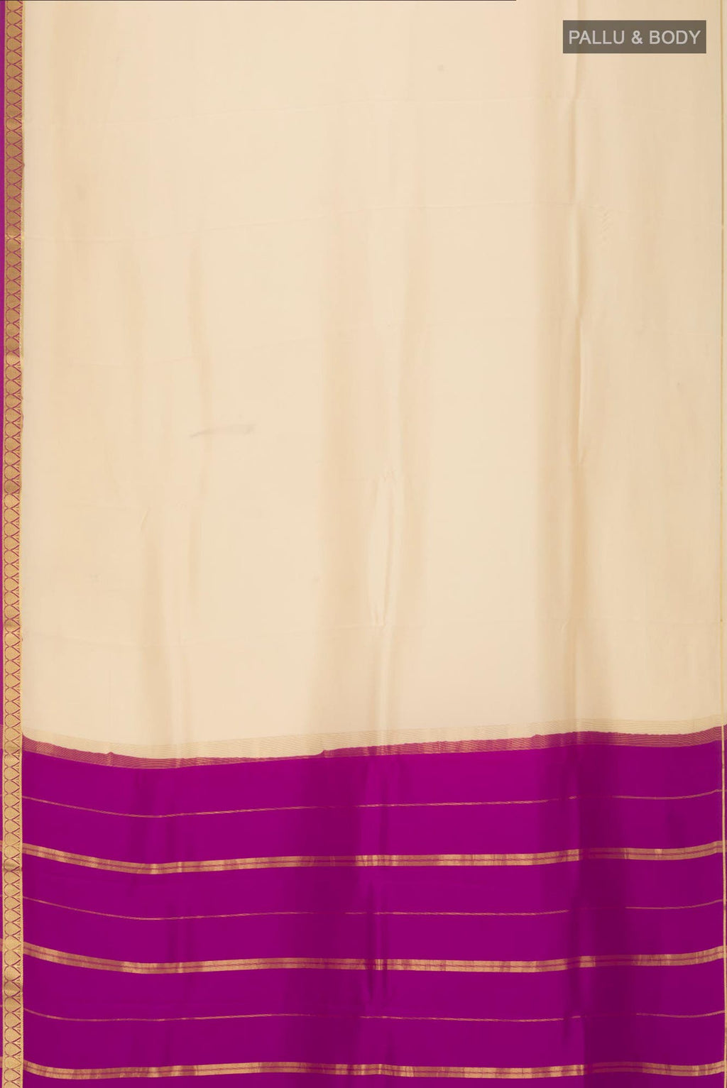 Pure Silk Pure Zari Sandal Mysore Crepe Saree