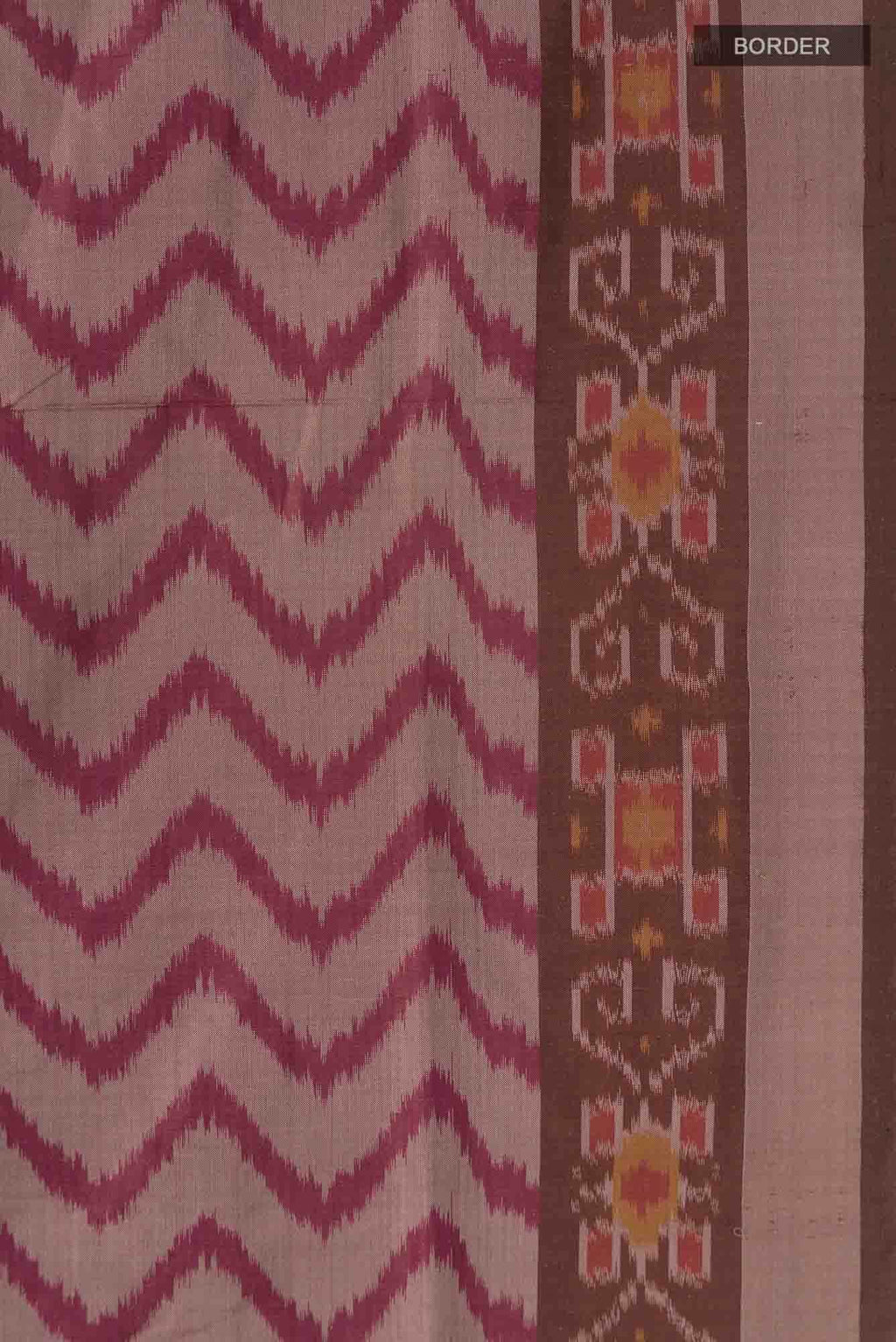 Brown Pochampally Silk Saree