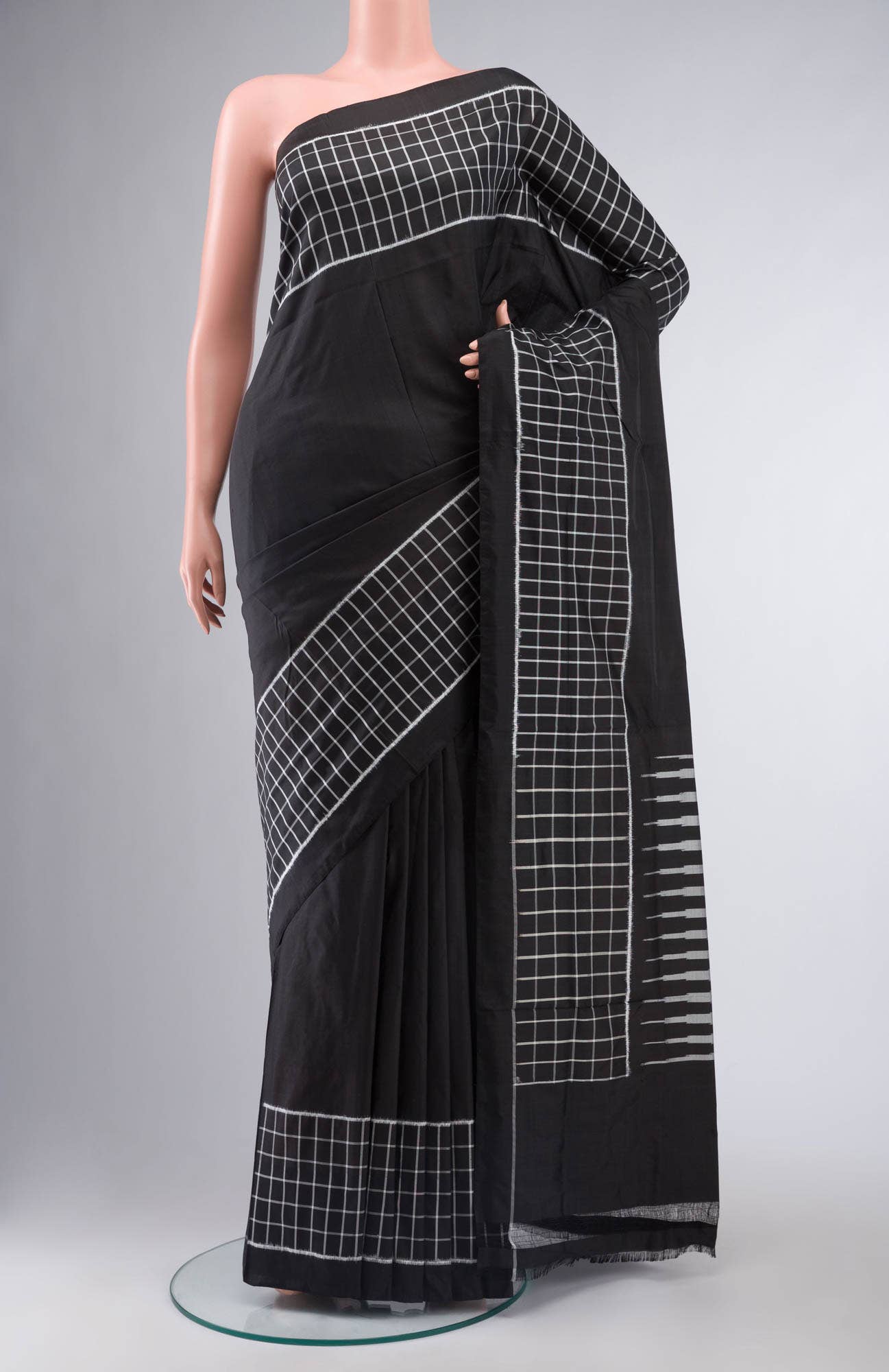 Black Pochampally Silk Saree