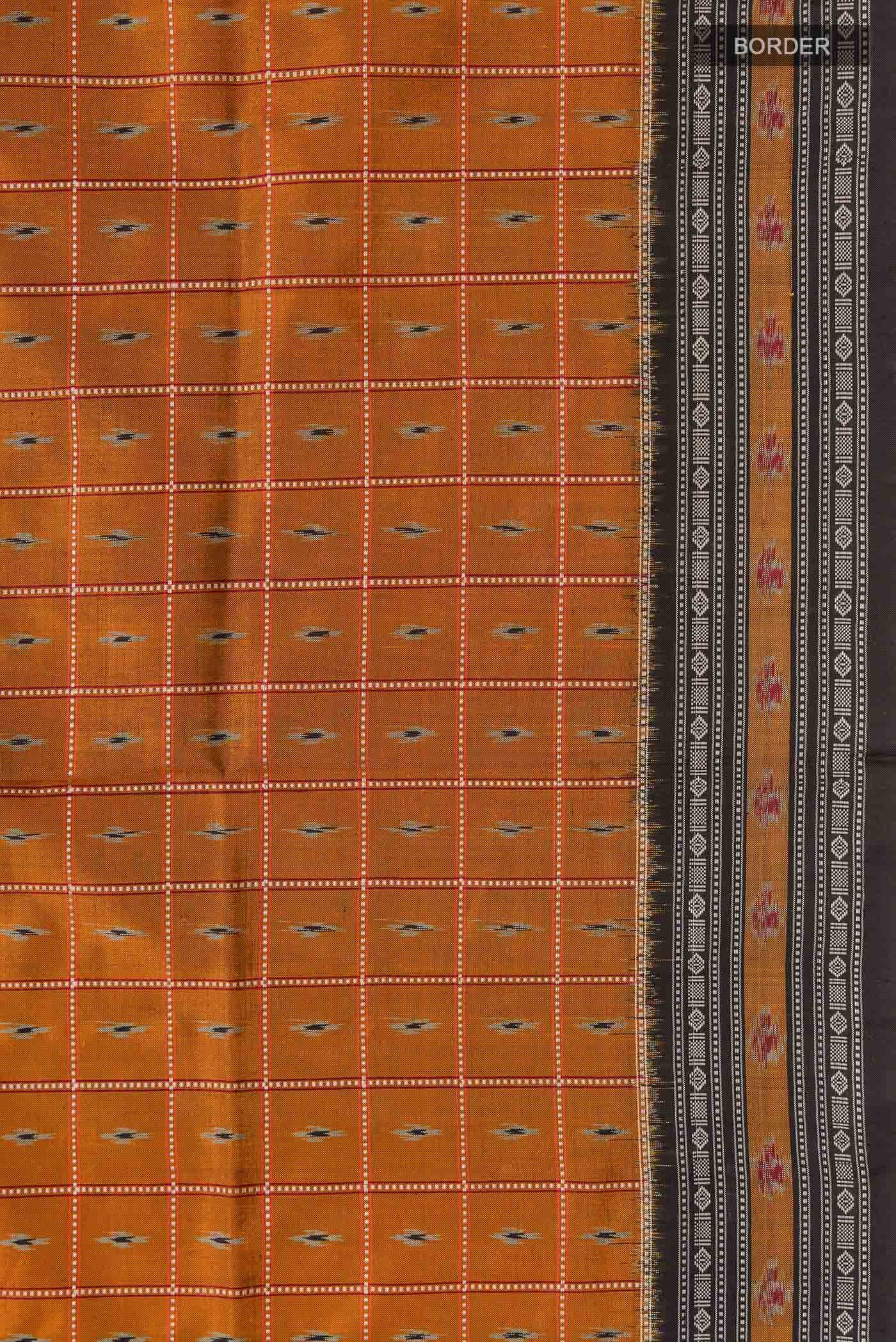 Mustard Orissa Silk Saree