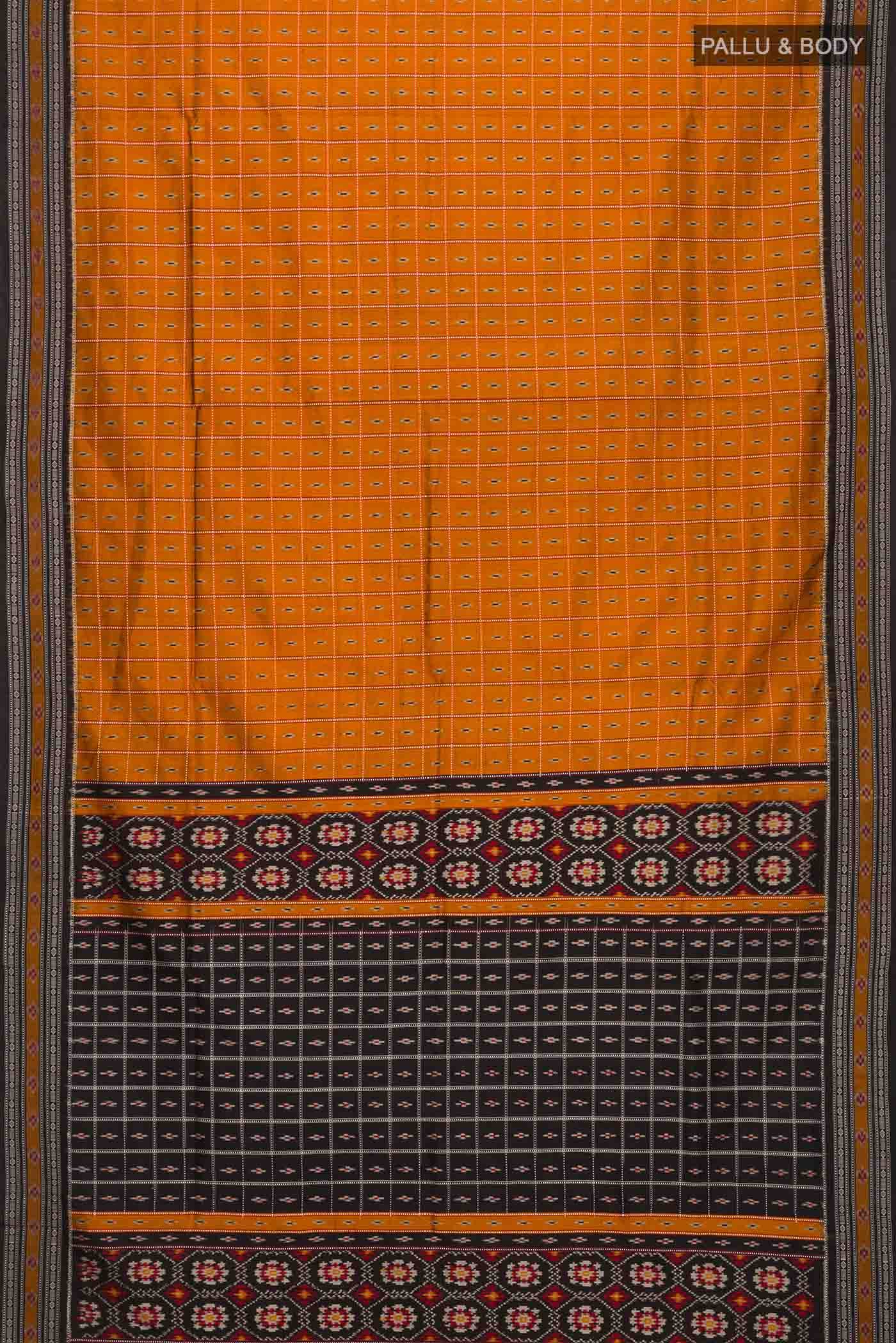 Mustard Orissa Silk Saree