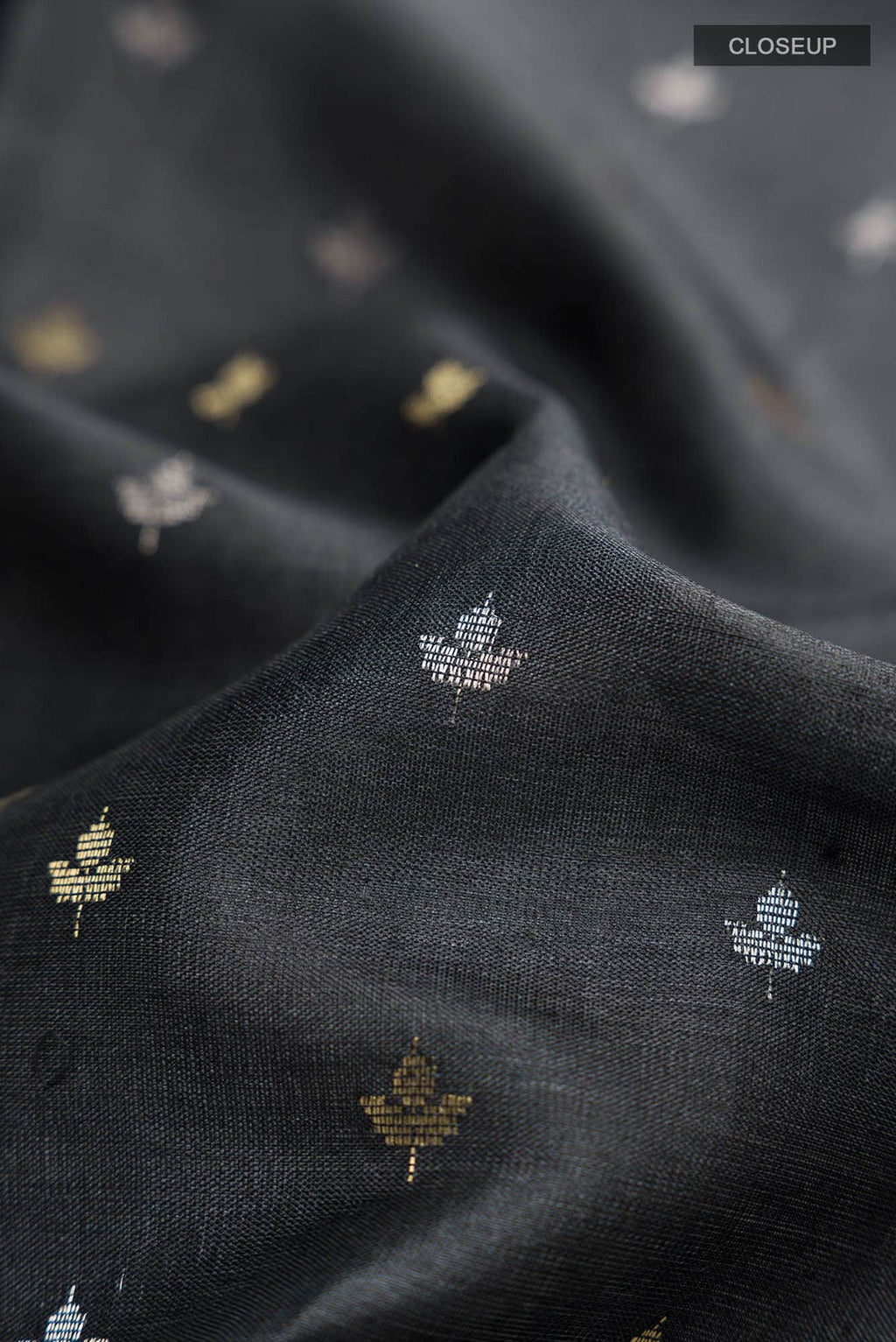 Black Bhagalpuri Tussar Silk Saree